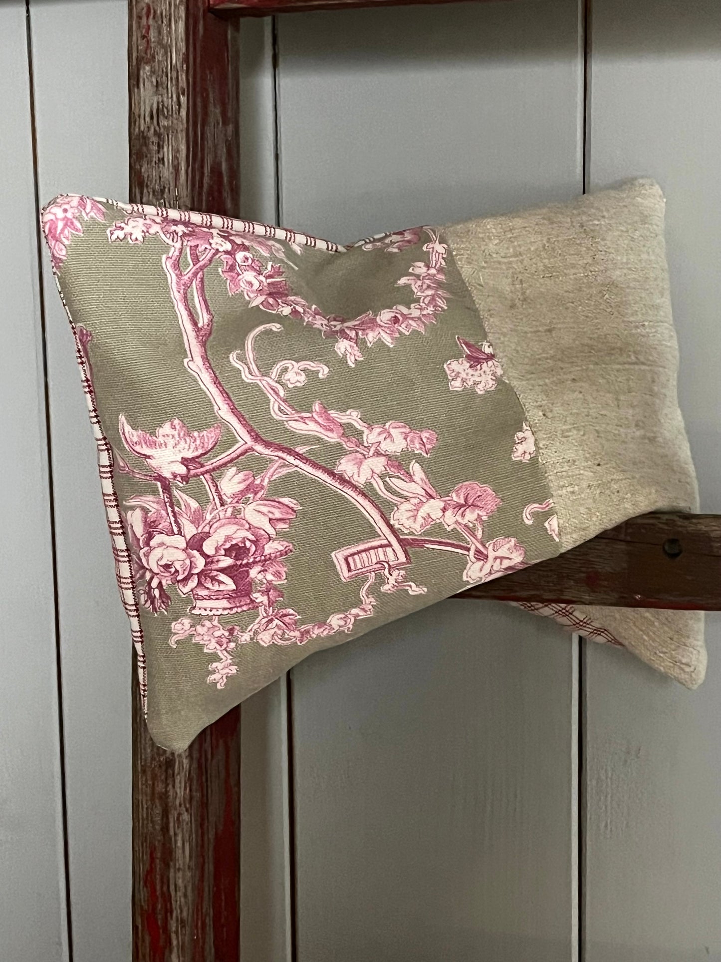 Kleines Dinkelkissen Leinen für den Nacken: 30 x 20