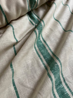Charger l&#39;image dans la galerie, Green Stripes - 3 x 1,5 Meter extra breites Leinen mit Streifen
