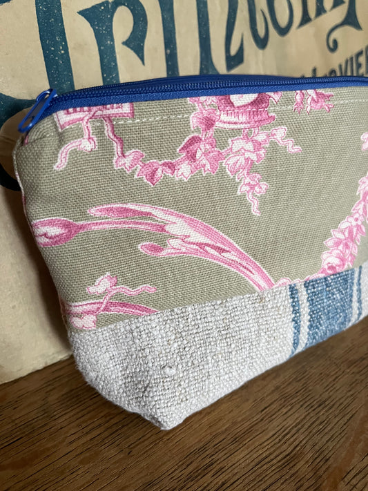 Kosmetiktasche Tasche Toile de Jouy - kleiner Shopper