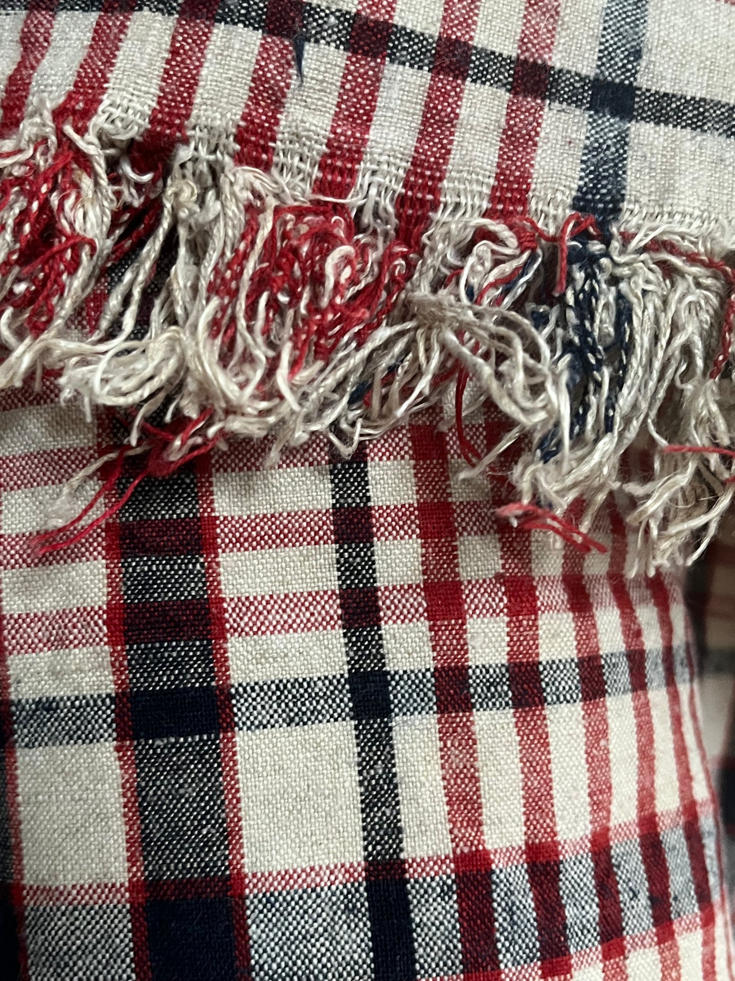 Außergewöhnlich schönes Karoleinen: 5 x 0,75 Meter