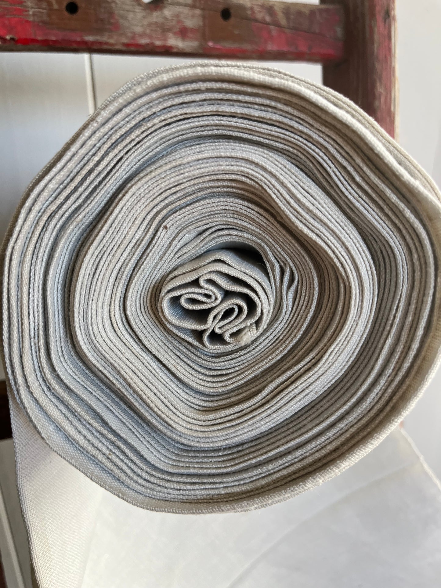 Top antikes Leinen: 13 Meter, sauber und fein gewebt - 2,3 Kilo