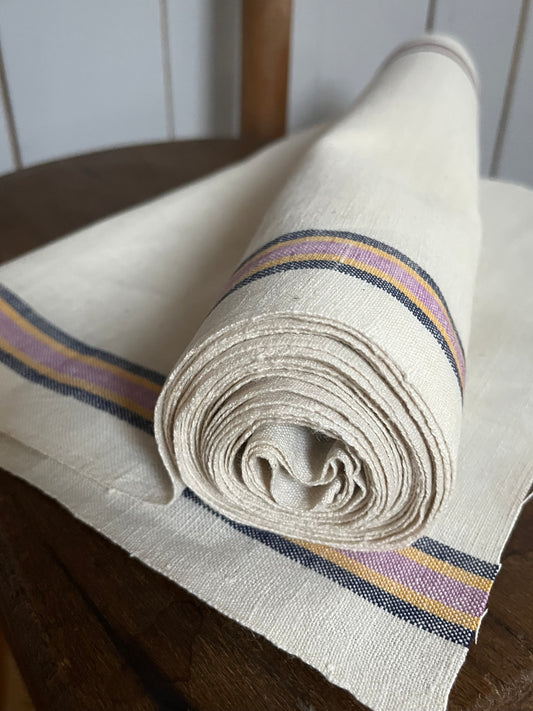 4,2 Meter Ballen altes Leinen mit seltenen Streifen