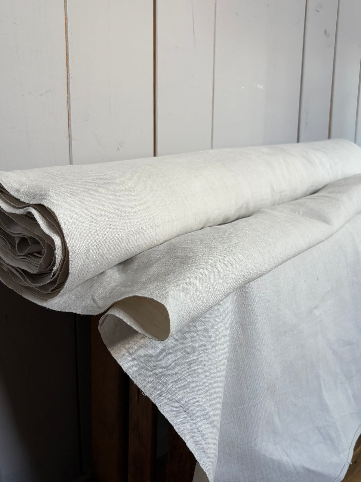 5 Meter antikes Leinen handgewebt um 1900 schwer, mittelfein  1,2 Kilo