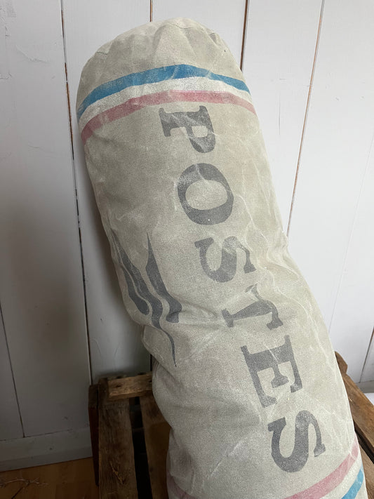 Sehr großes Vintage Kissen französischer Postsack