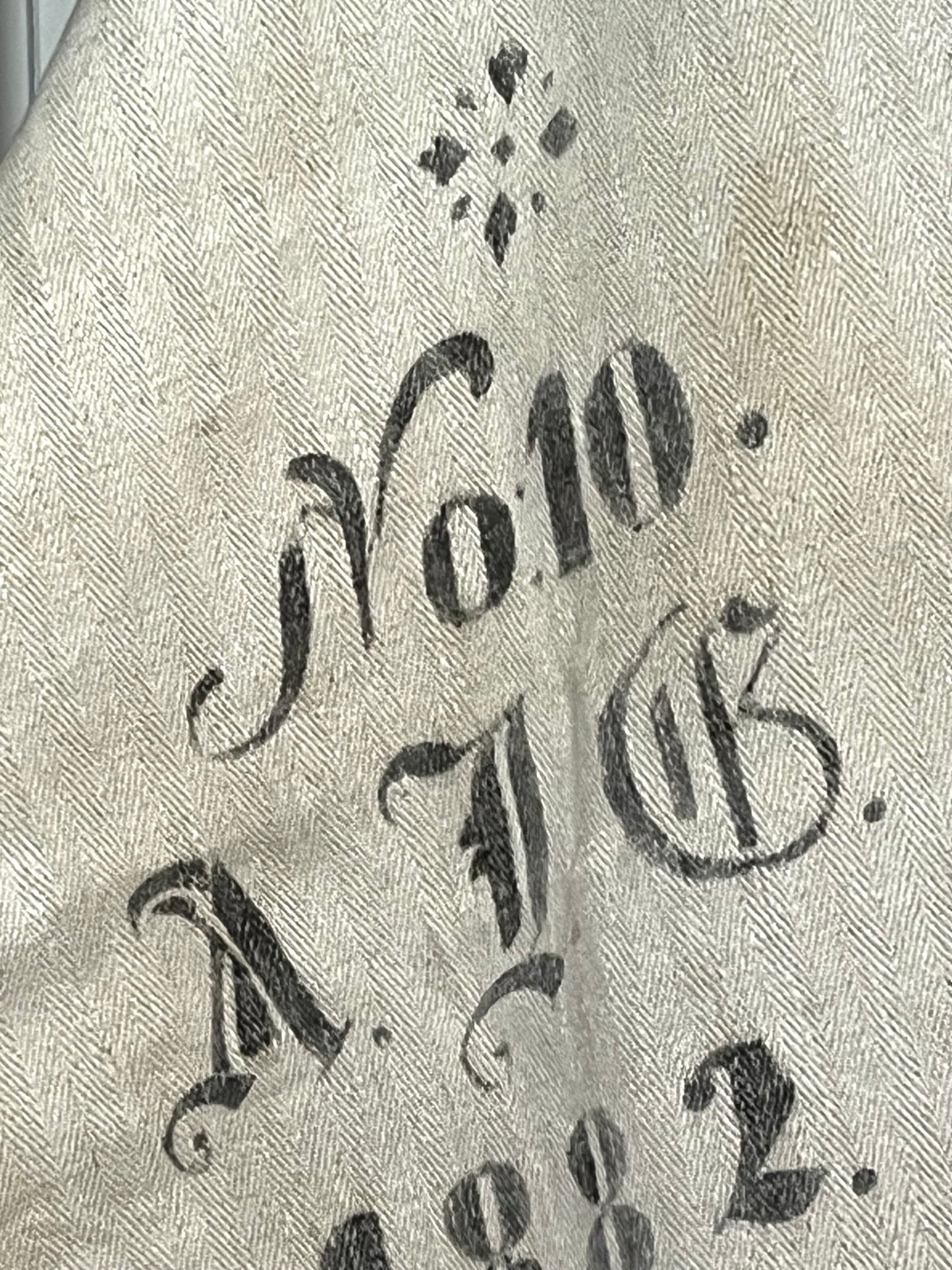 Rarität von 1888: großer Leinensack mit tollem original Aufdruck