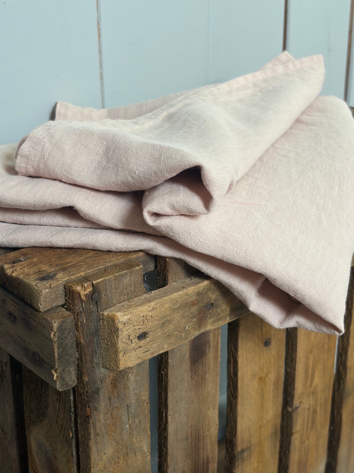 XL Leinentuch washed Leinen in Rosé 140 x 220