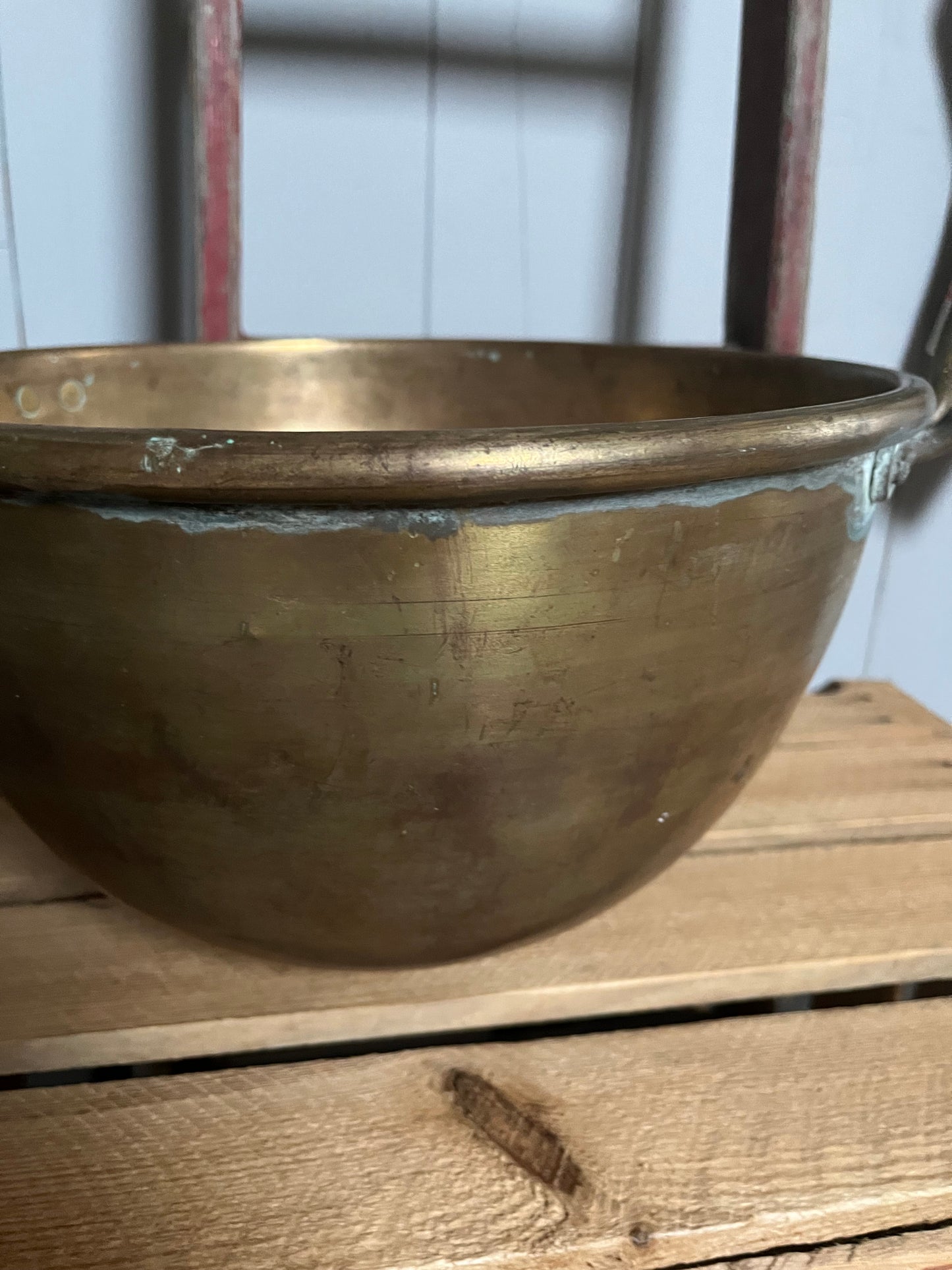 1,8 Kilo schwere Messingschüssel Schlagschüssel Patisserie
