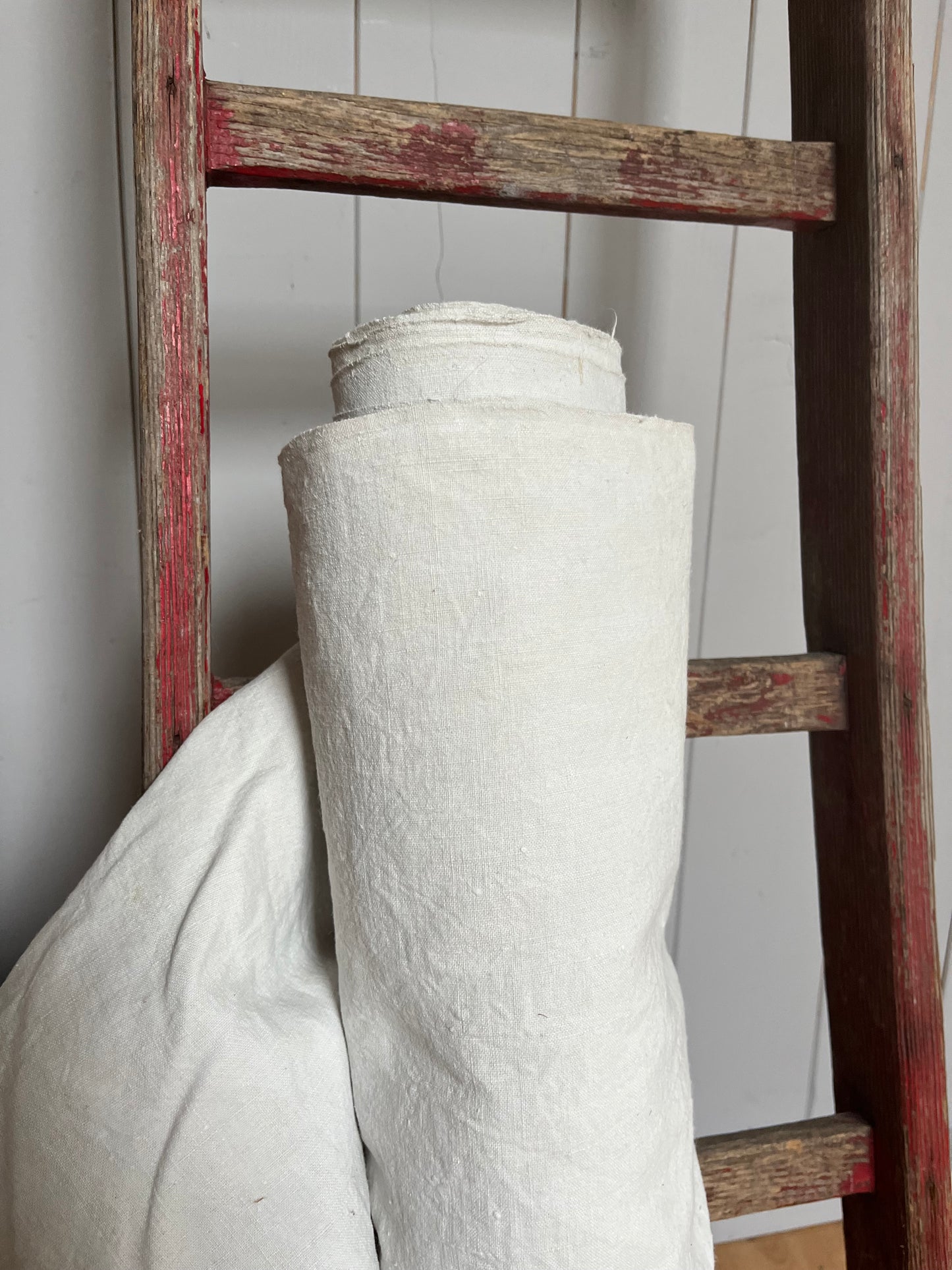 Fantastische 11,4 Meter handgewebtes Leinen aus Bayern um 1900 - 2,1 Kilo