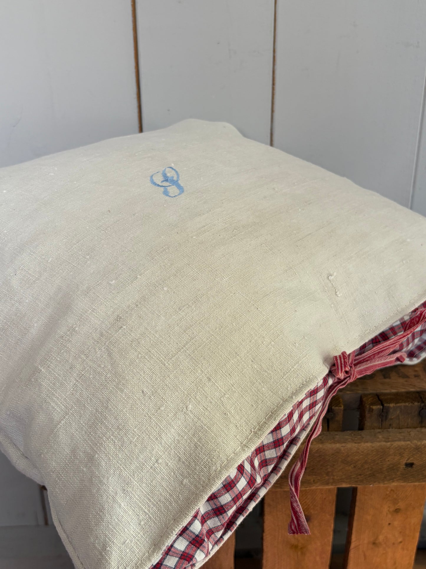 Kissenbezug Leinen mit Monogramm S