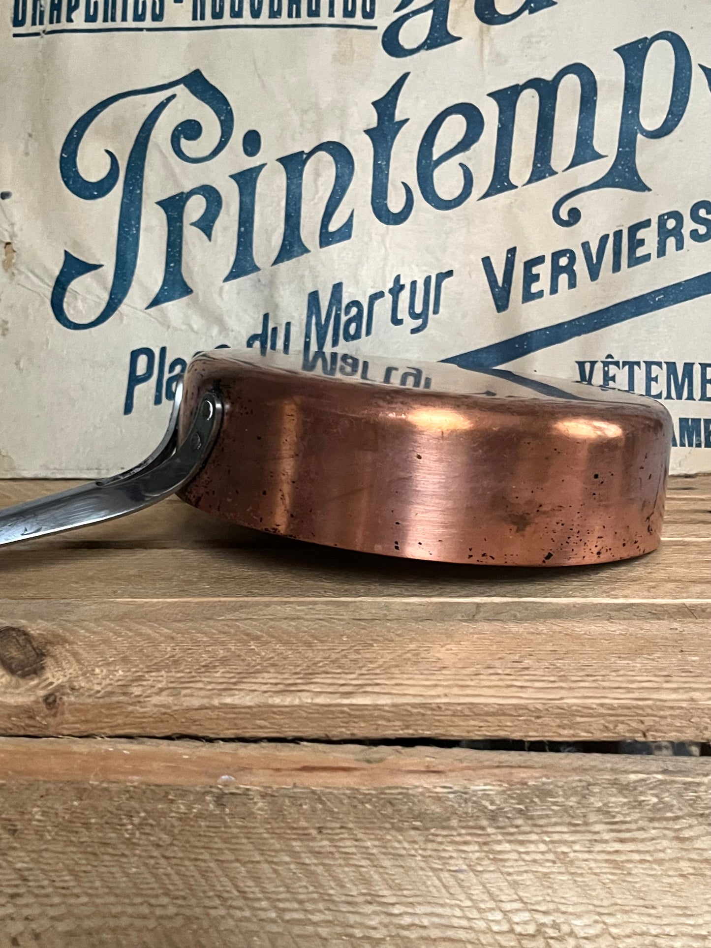 Original Kupfer Pfanne dänischer Designer Georg Jensen 1,2 Kilo