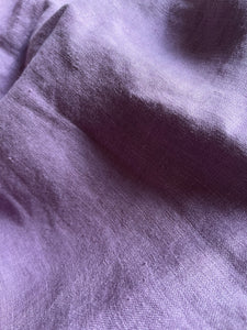 4,1 x 1,5 Meter Violett: extra breites und schweres washed Leinen in frischem Lavendelton