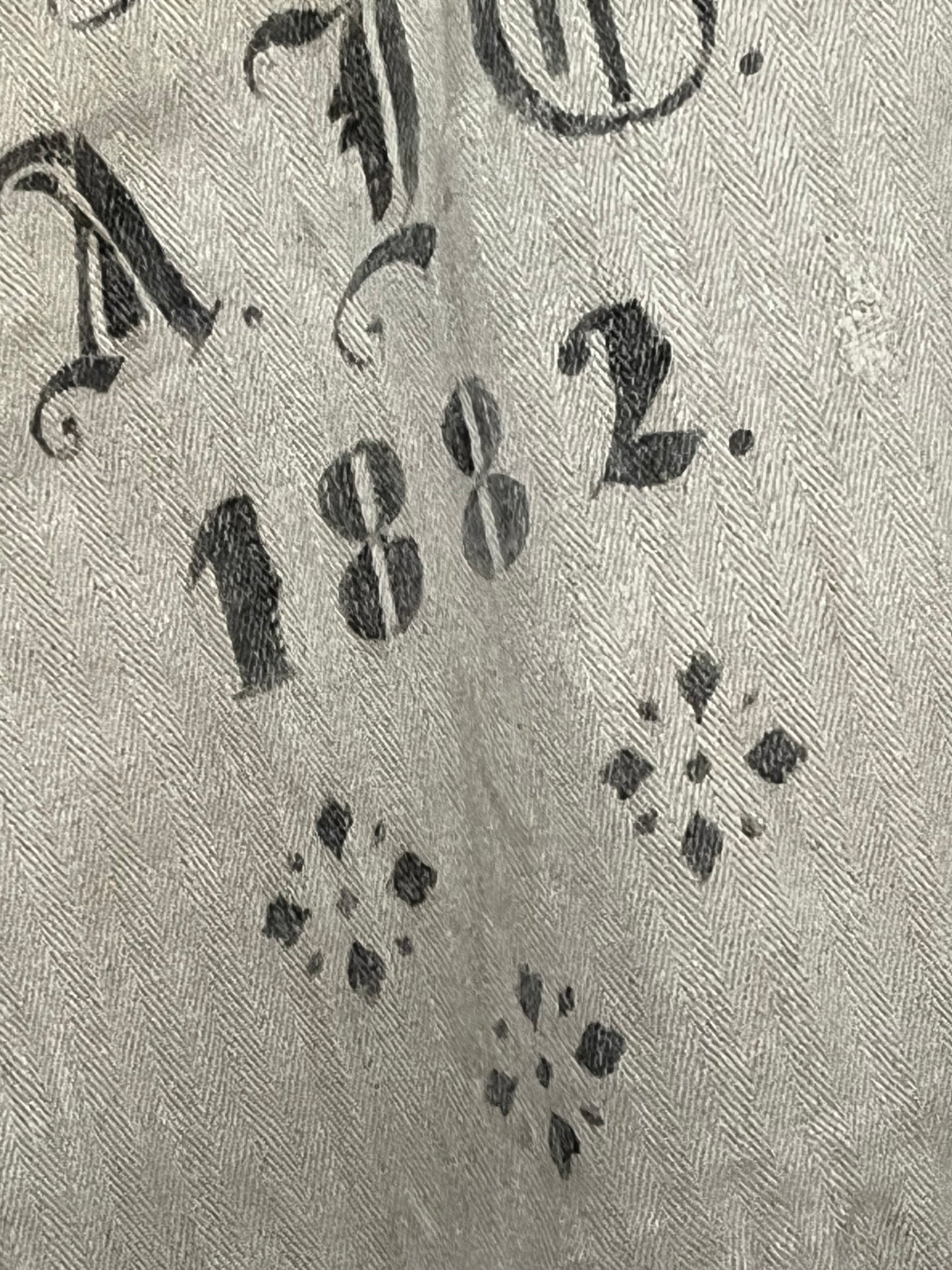 Rarität von 1888: großer Leinensack mit tollem original Aufdruck