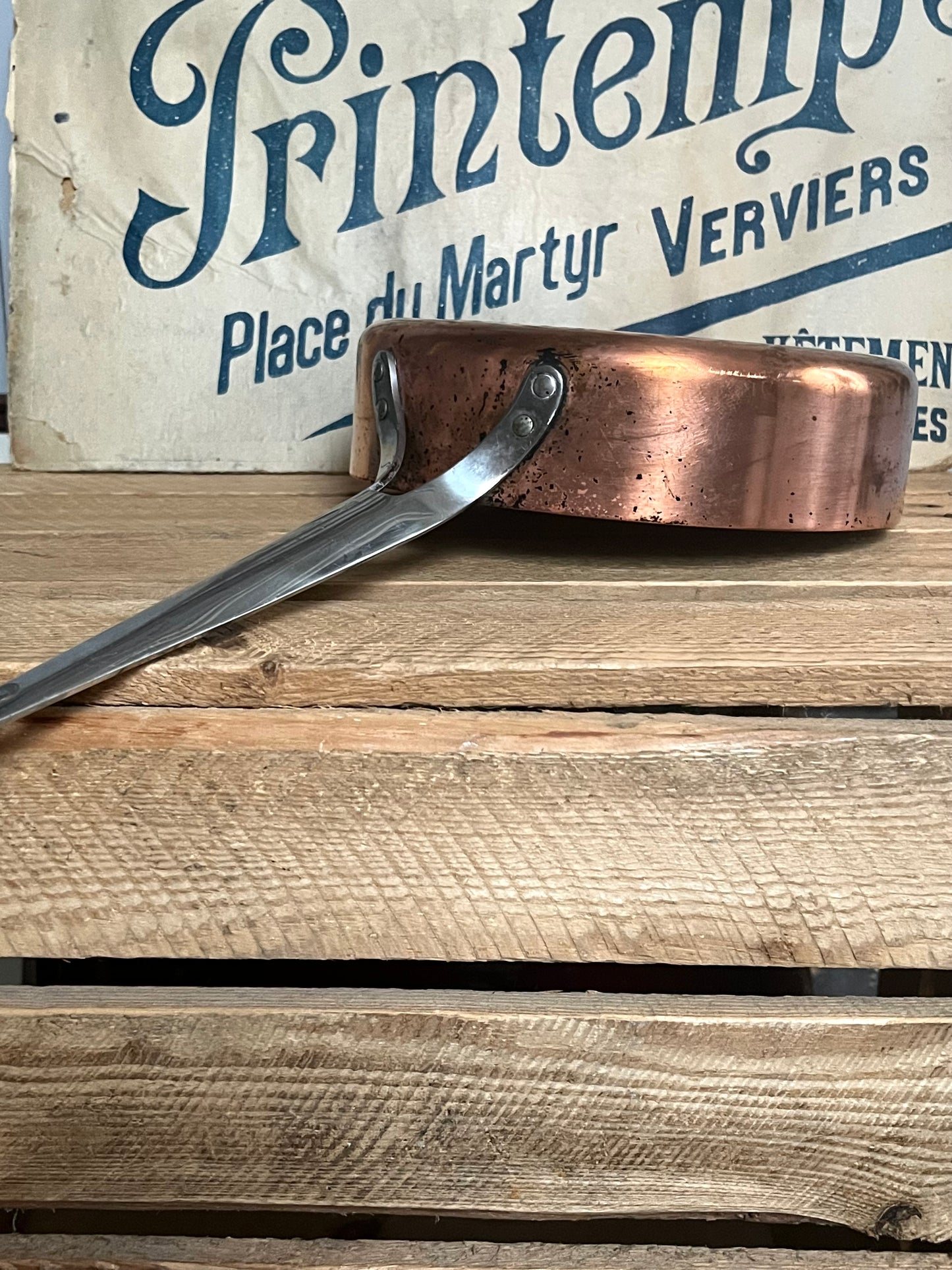 Original Kupfer Pfanne dänischer Designer Georg Jensen 1,2 Kilo