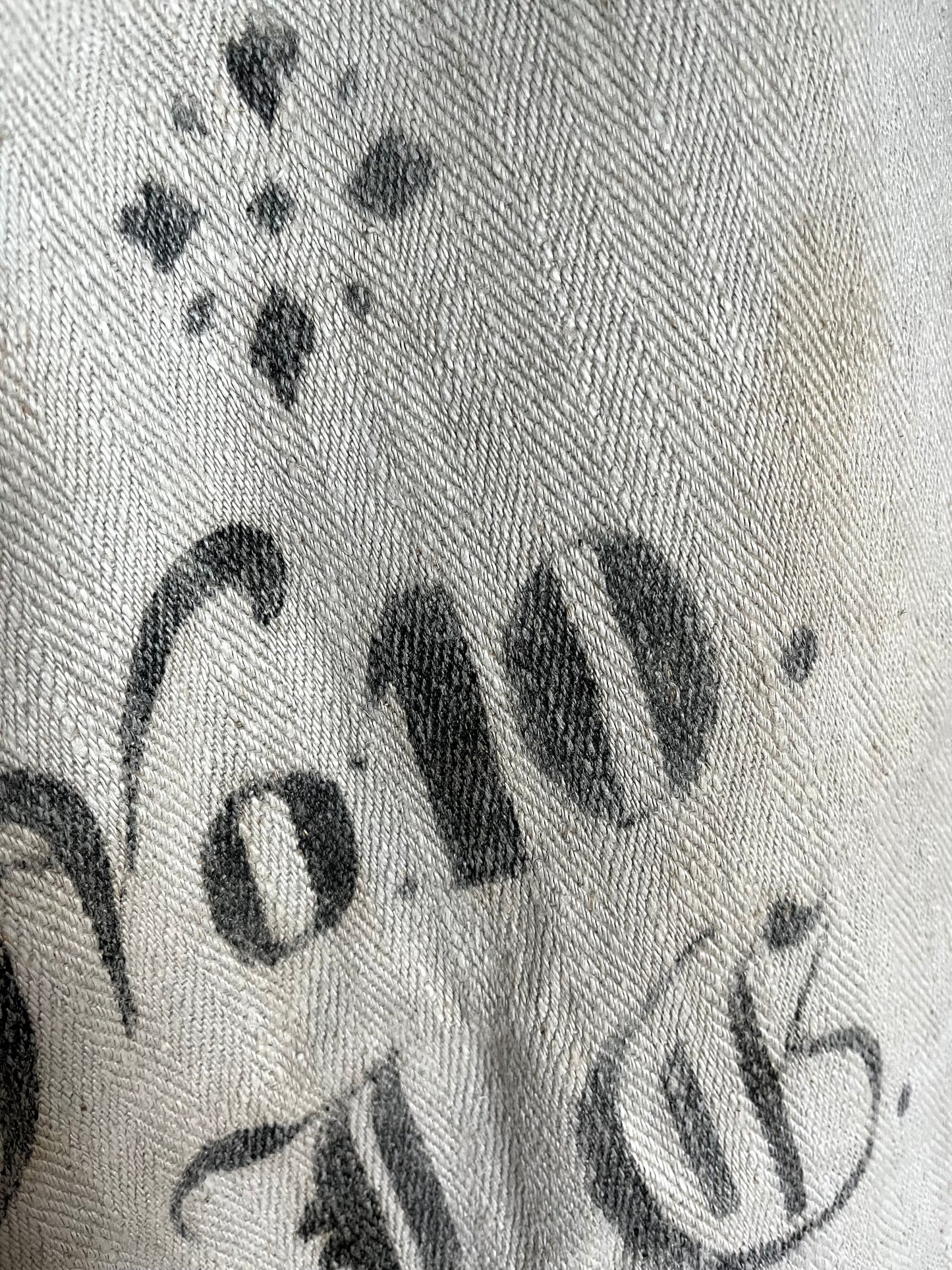 Rarität von 1888: großer Leinensack mit tollem original Aufdruck