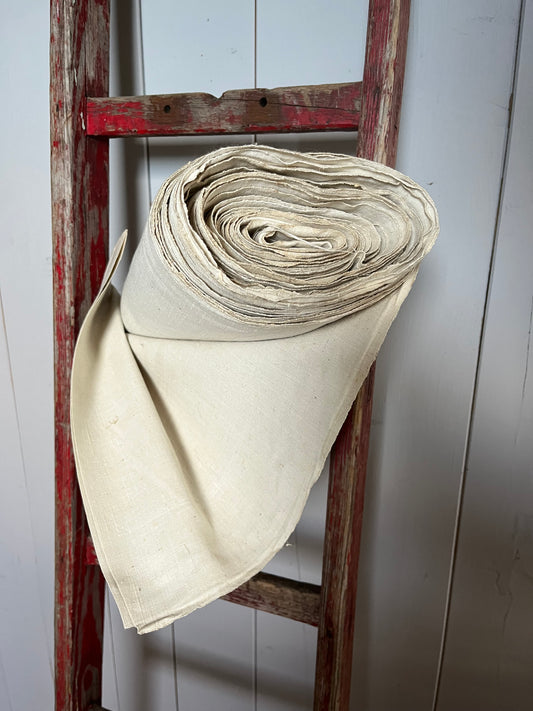 11 Meter altes Leinen, kräftig, Bauernleinen sauber