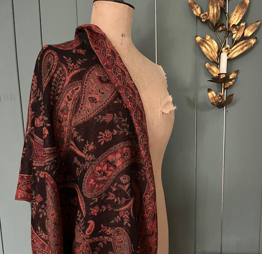 Pashmina Kaschmir Vintage Schal Tuch aus Frankreich