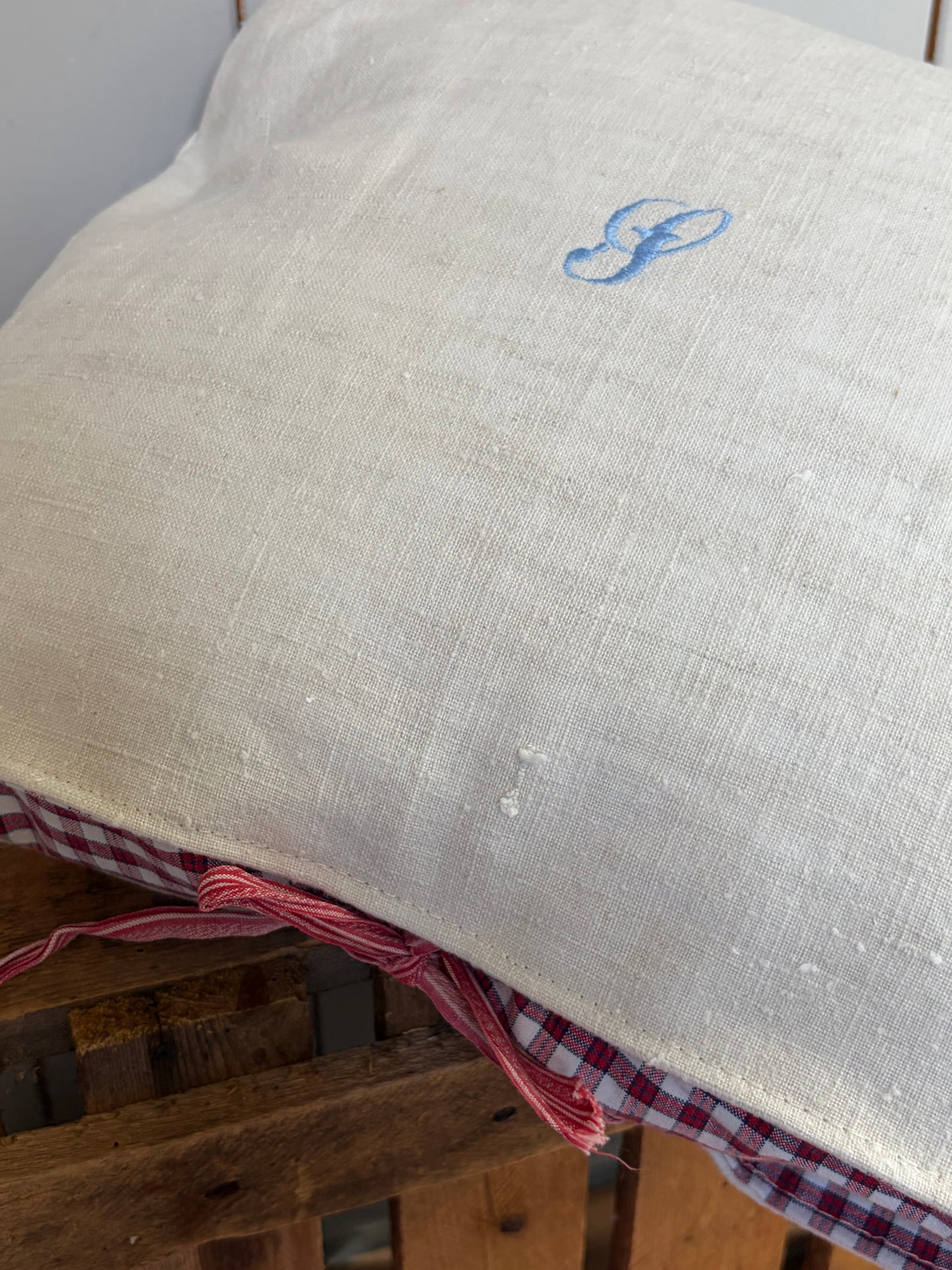 Kissenbezug Leinen mit Monogramm S