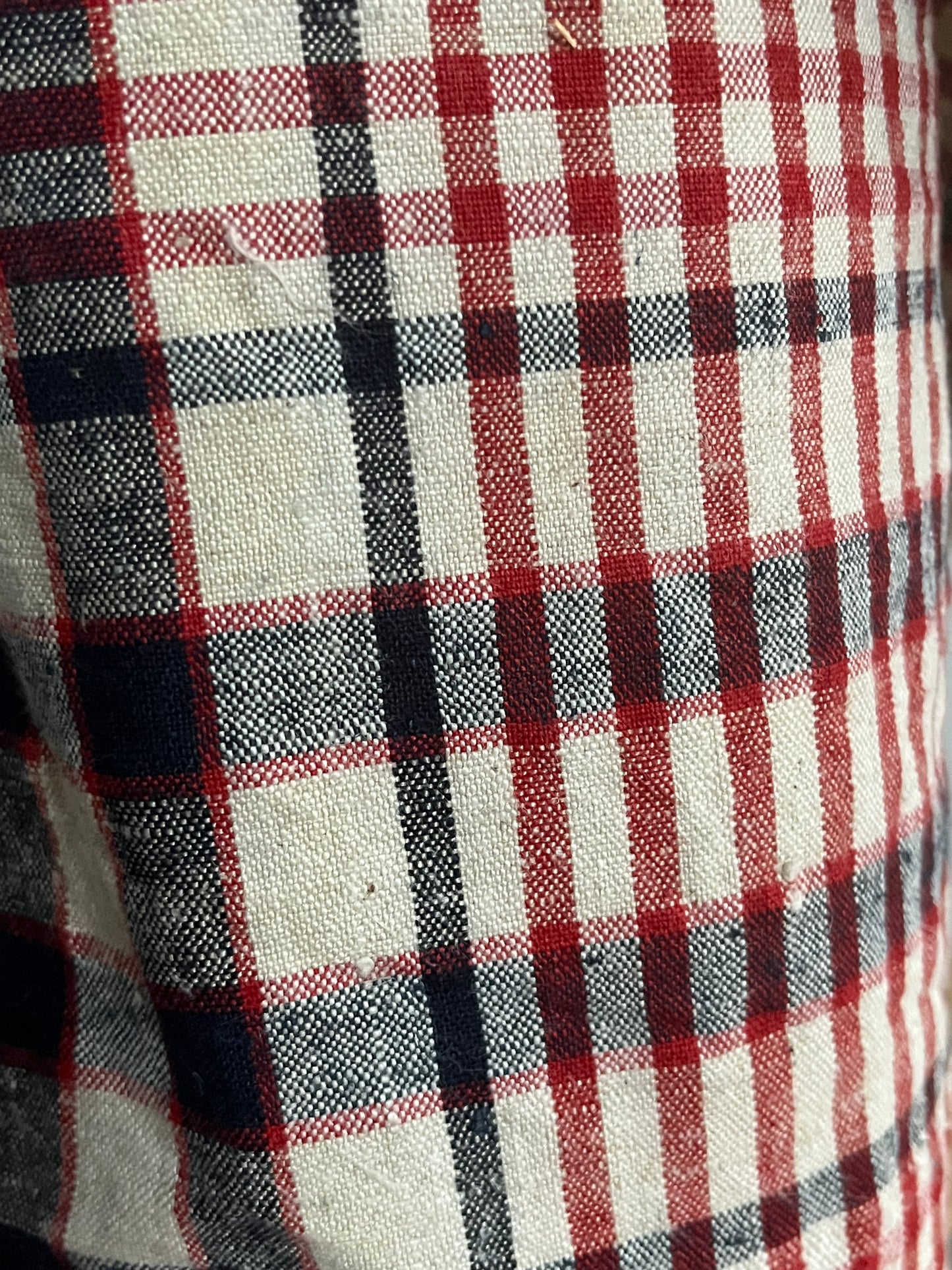 Außergewöhnlich schönes Karoleinen: 5 x 0,75 Meter