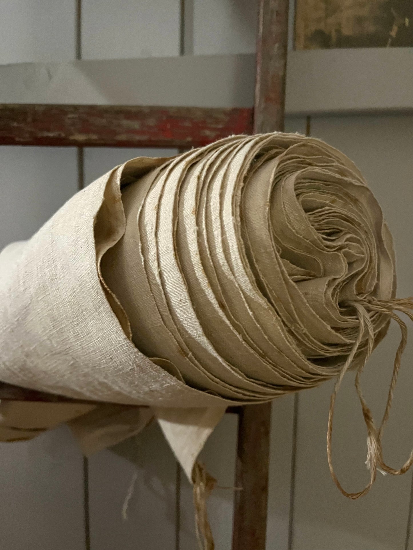 Beeindruckendes Leinen: 5 Meter im Ballen von 1890  - sehr fein