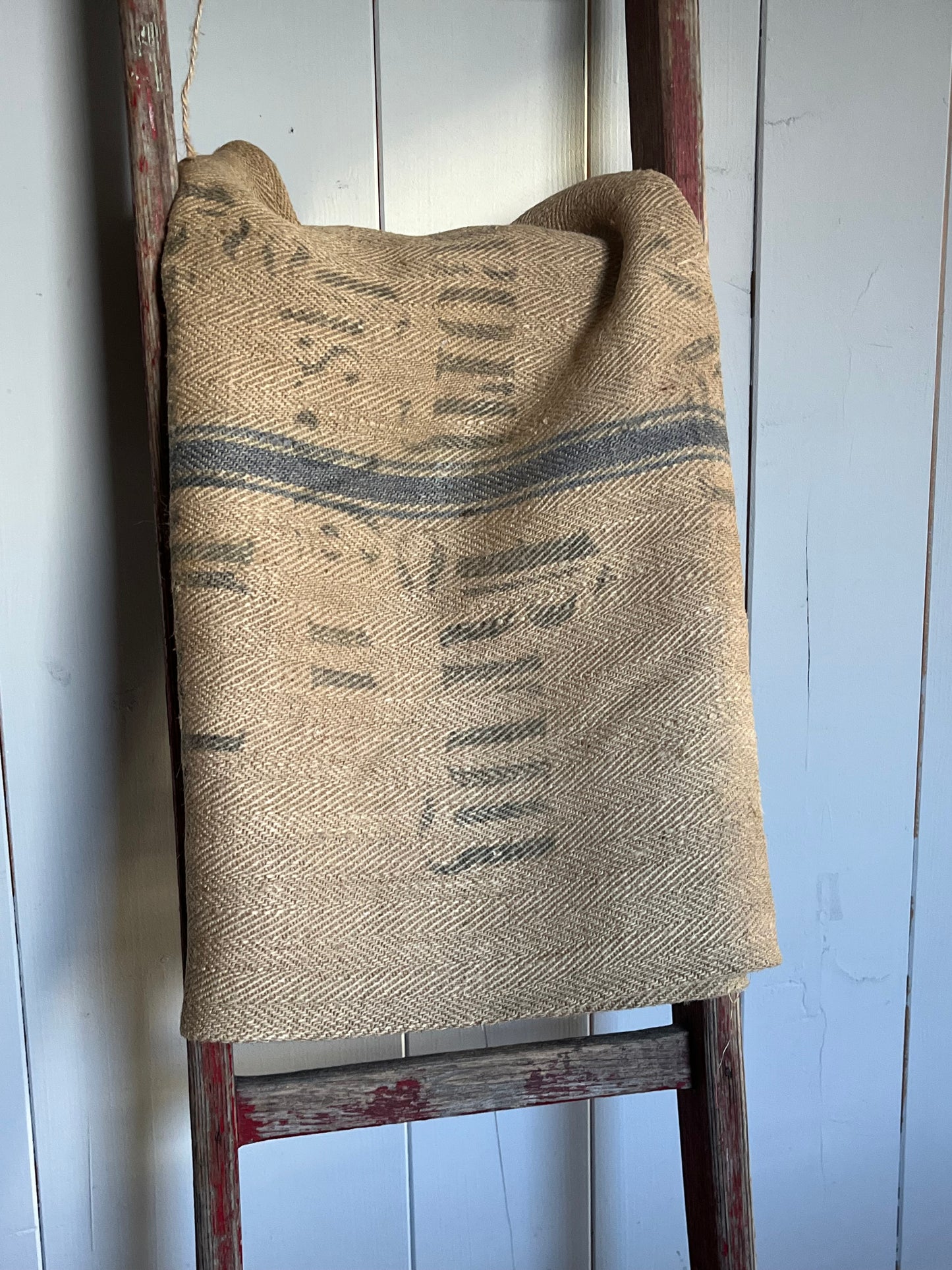 Großer Kornsack mit tollem original Aufdruck und blauem Streifen