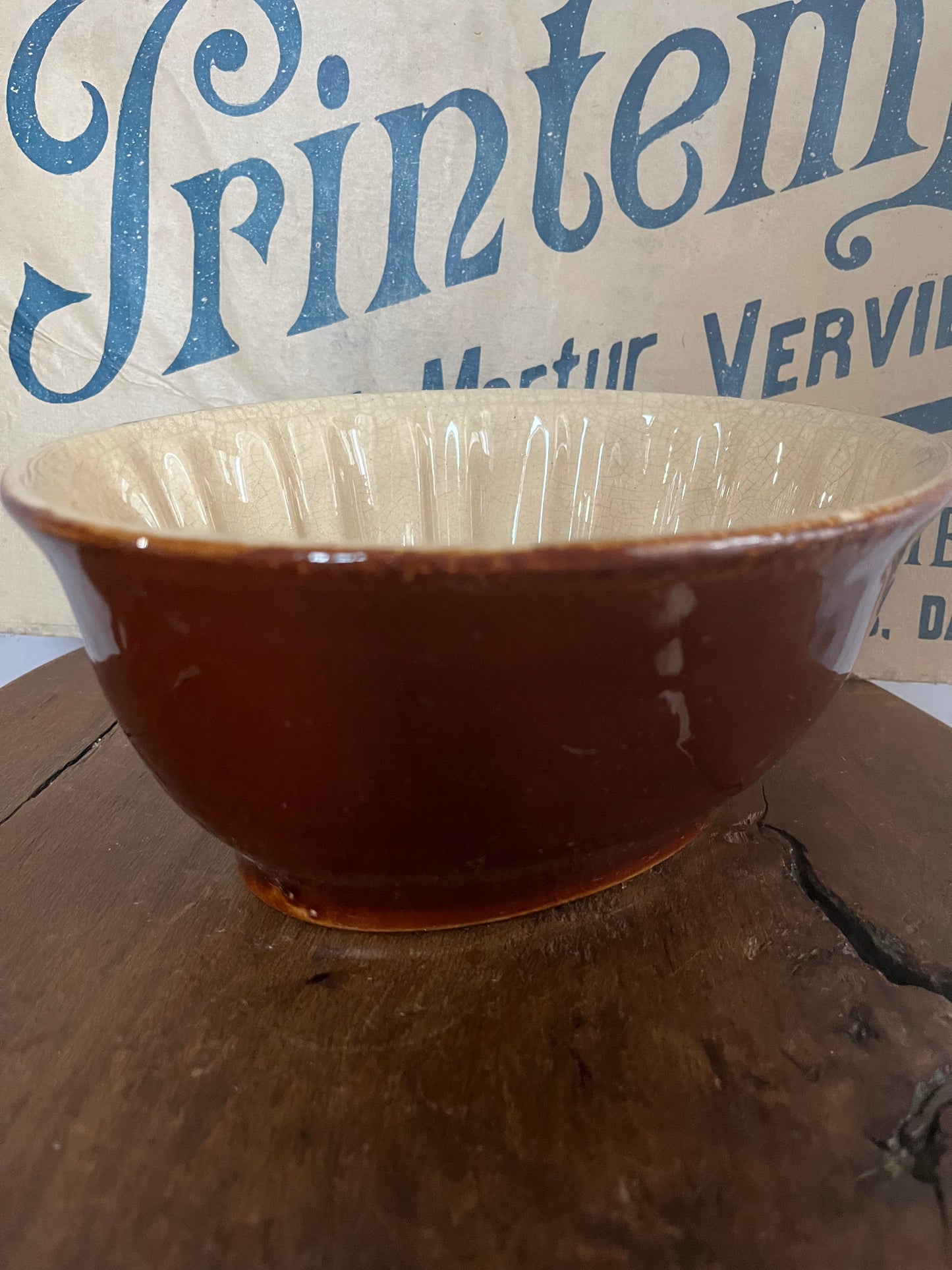 Französische Pasteten- oder Puddingform mit Patina