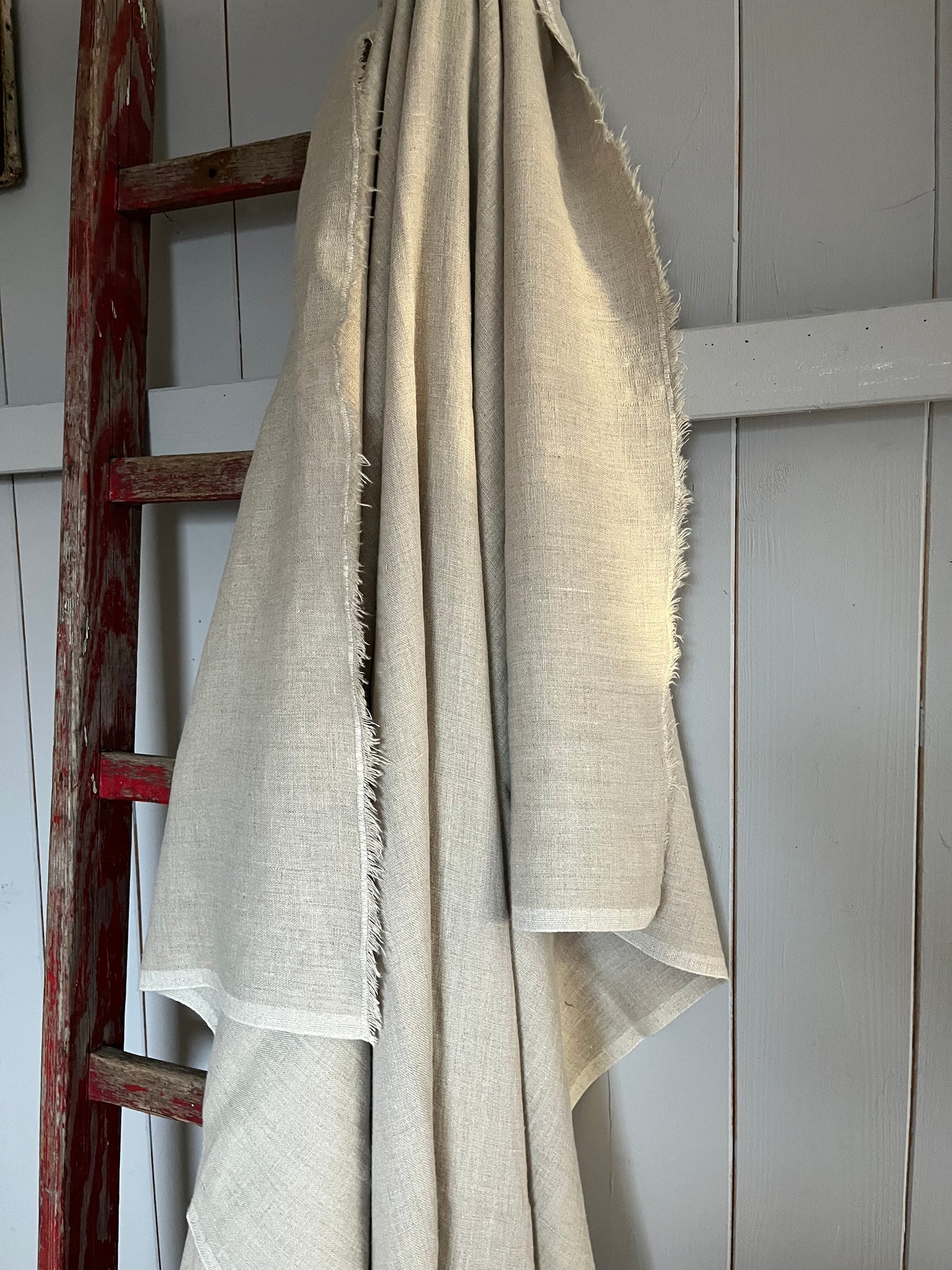 XL Leinen Decke, Überwurf aus schwerem Leinen Natur 200 x 155