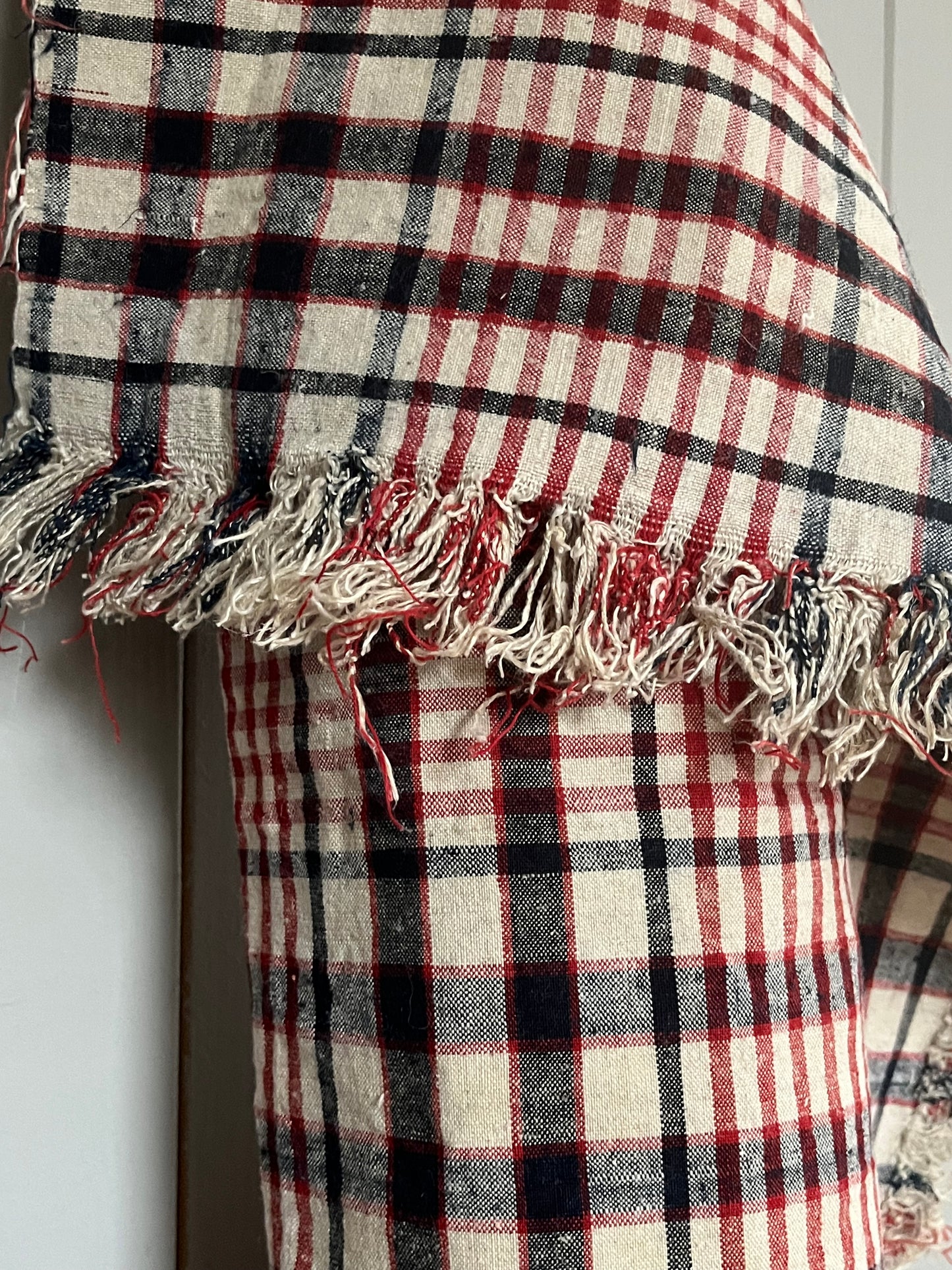 Außergewöhnlich schönes Karoleinen: 5 x 0,75 Meter