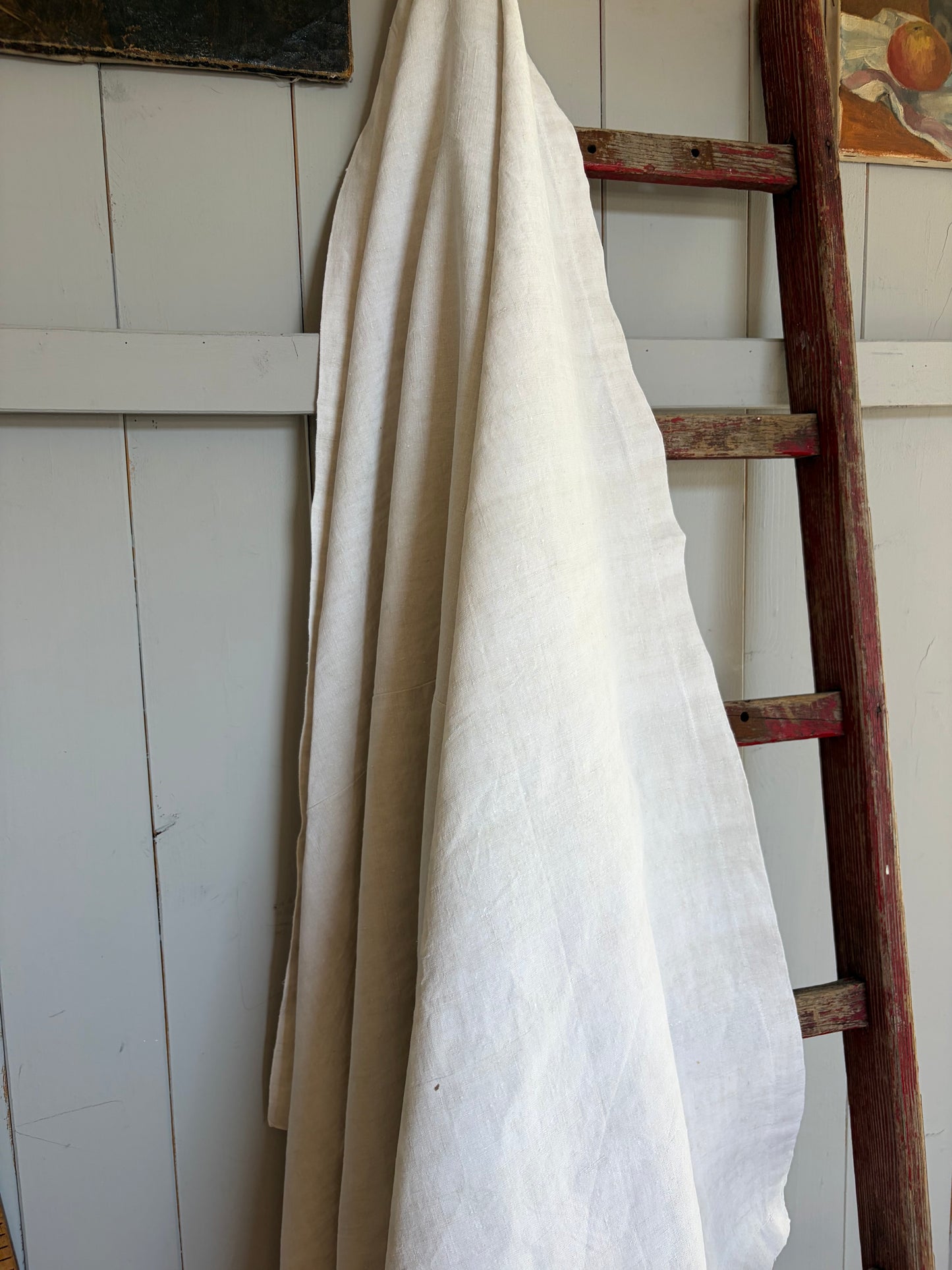 Original große Bauernleinen Decke um 1890 - für Tisch oder als Überwurf
