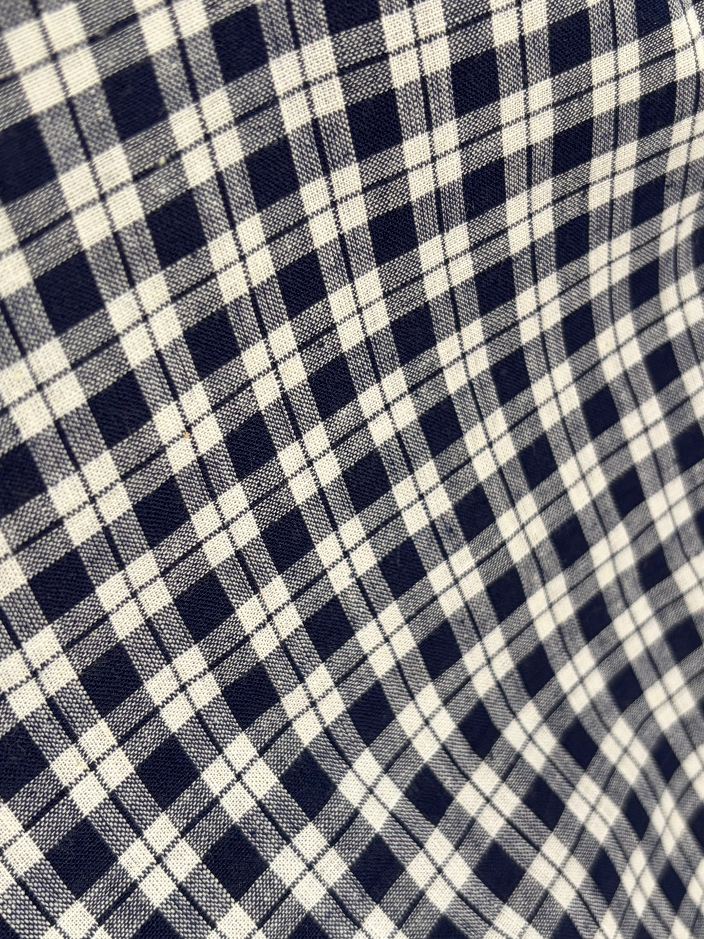 5 x 1,3 Meter: Für Bettwäsche oder Kleidung, sehr feines, Halbleinen in blau-weiß kariert