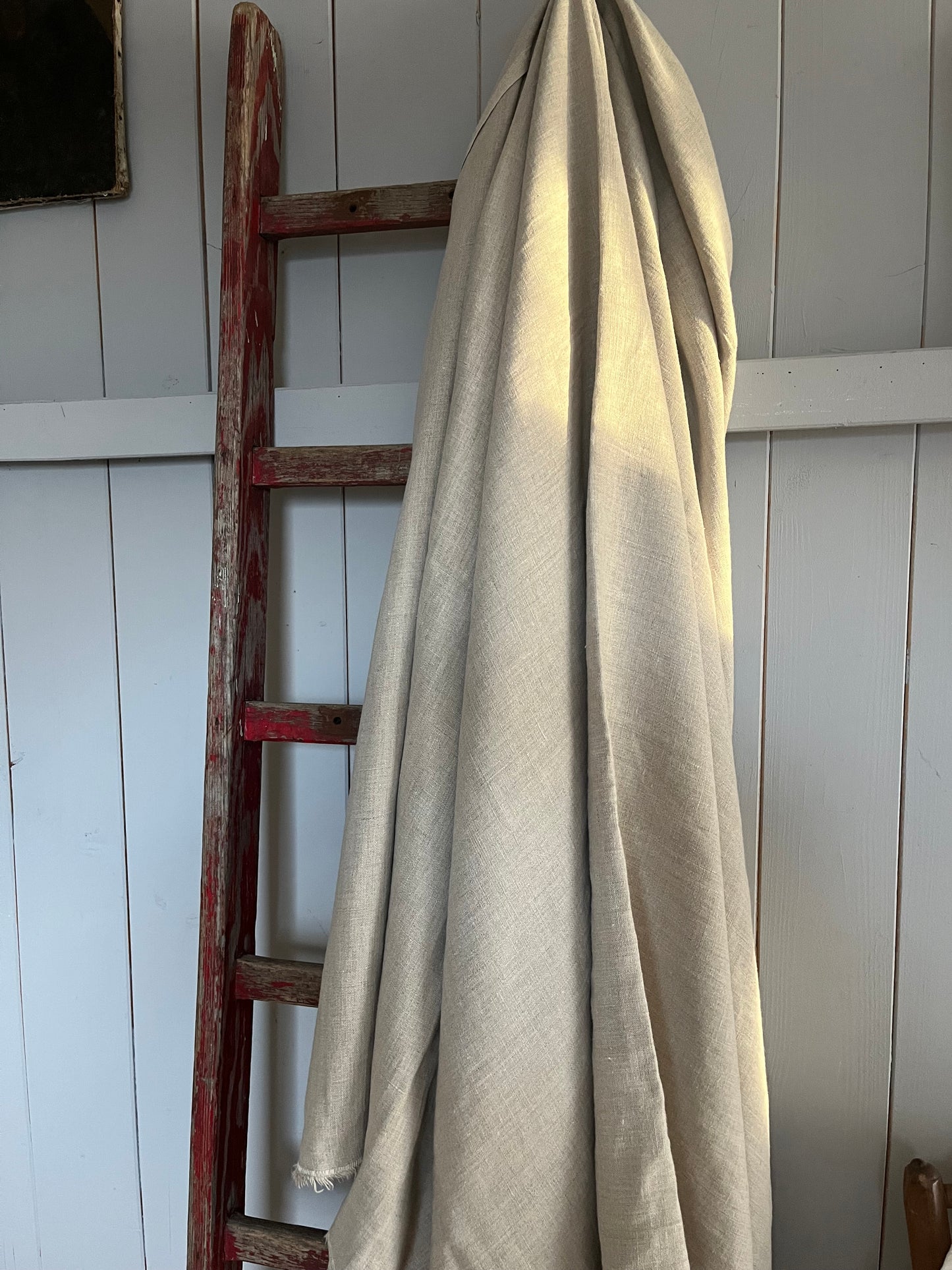 XL Leinen Decke, Überwurf aus schwerem Leinen Natur 200 x 155