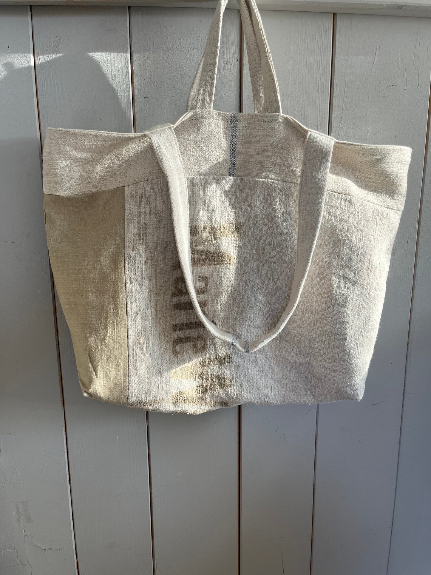 Very Vintage: Tasche aus altem Leinen mit Aufschrift: Marie