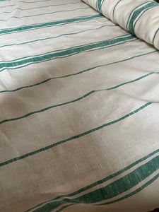 Green Stripes - 3 x 1,5 Meter extra breites Leinen mit Streifen