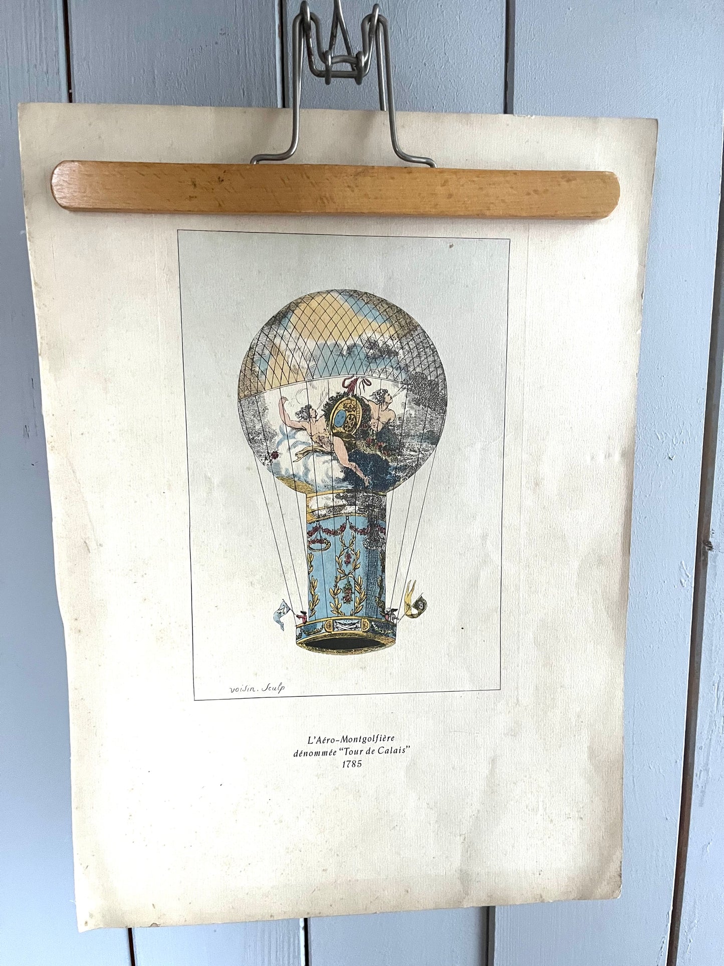 Alter französischer Druck Luftfahrt