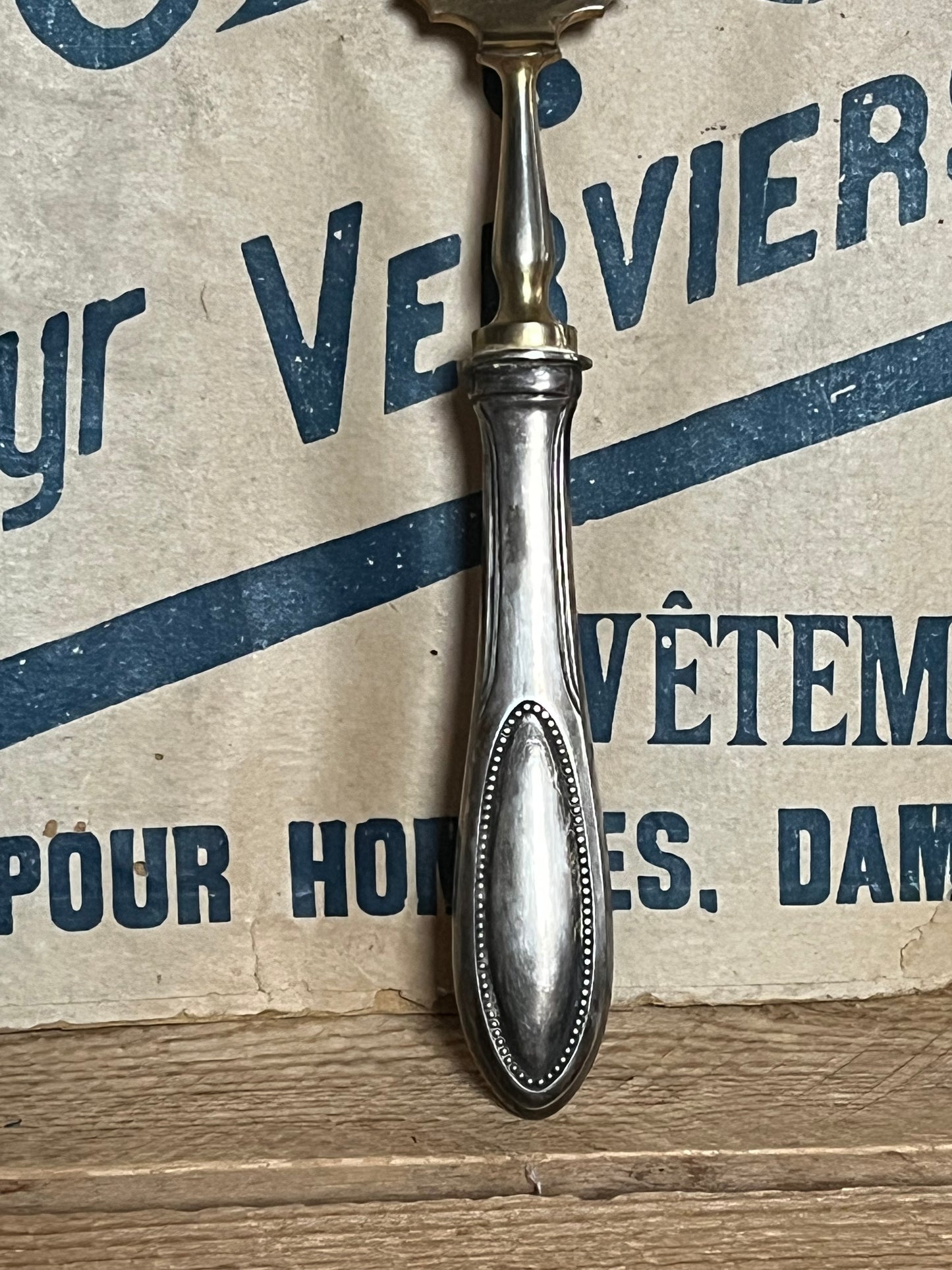 Alte französische Bratengabel versilbert