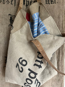 Große Dutch Postbag: Shopper aus einem alten niederländischen Postsack mit Aufschrift