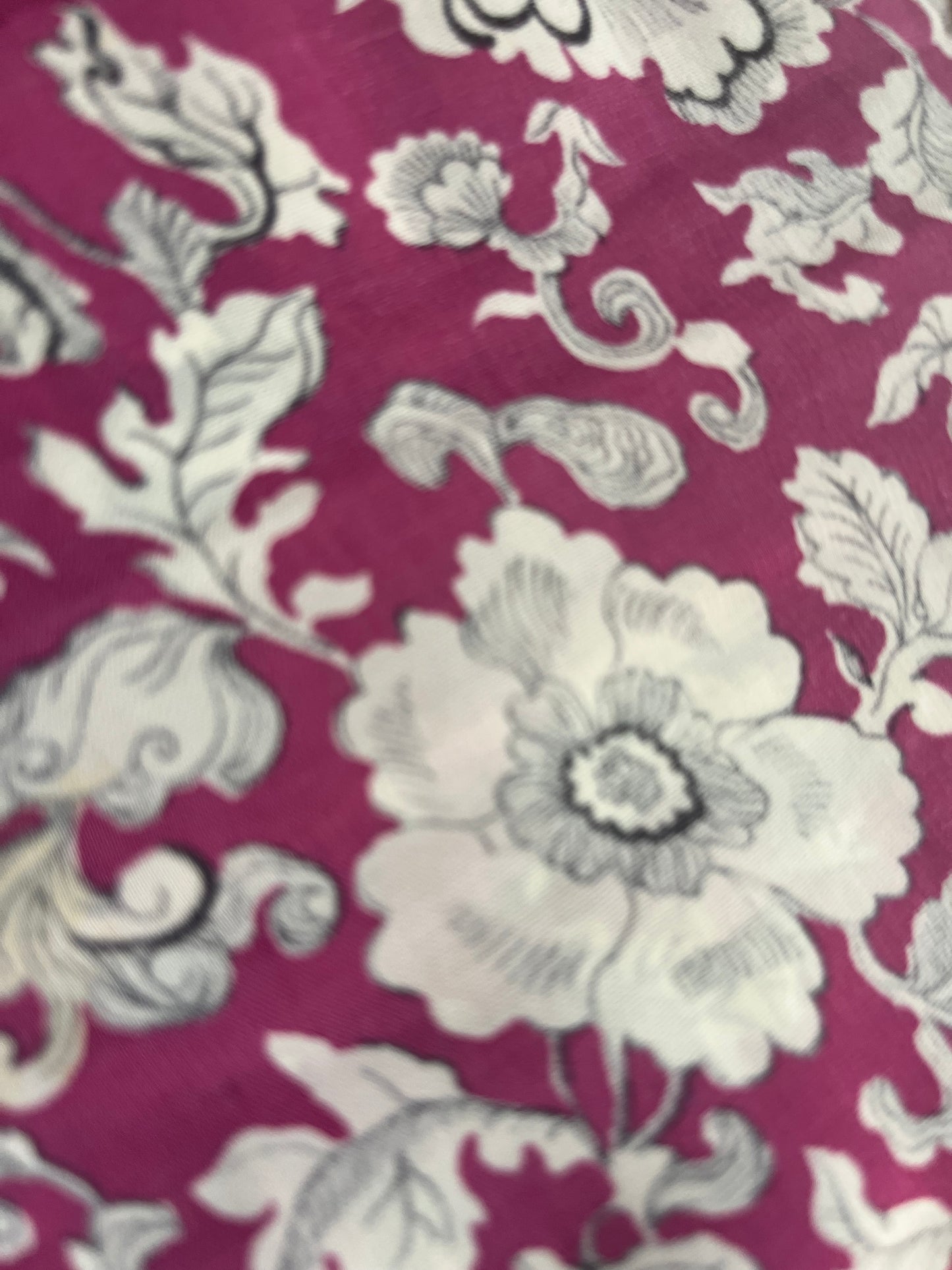 3,15 Meter Vintage Seide floral bedruckt