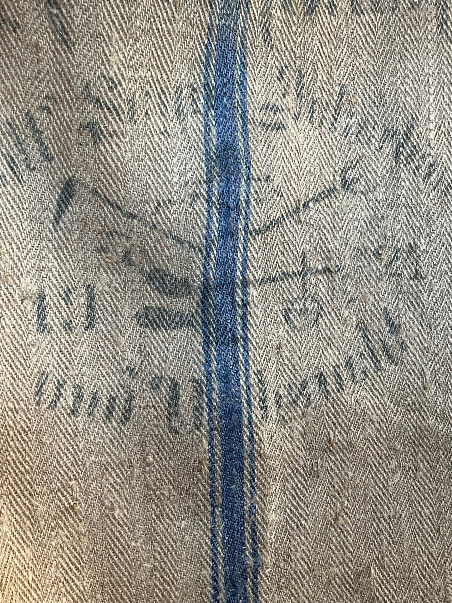 Großer Kornsack mit tollem original Aufdruck und blauem Streifen