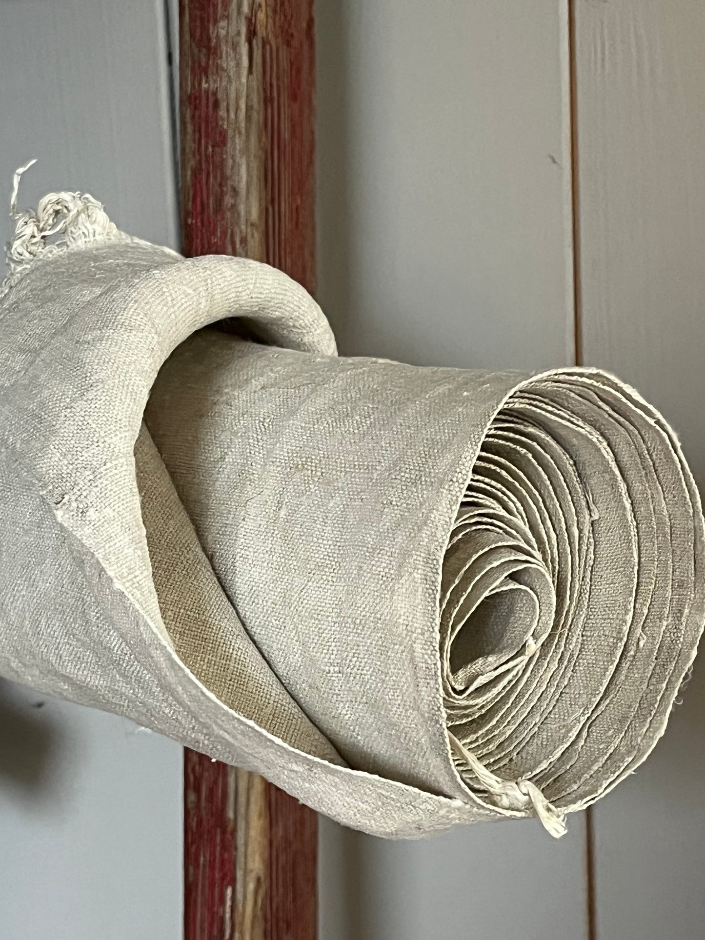 Rarität: 5,1 Meter Leinen 1895 gewebt, hervorragende Qualität, sauber