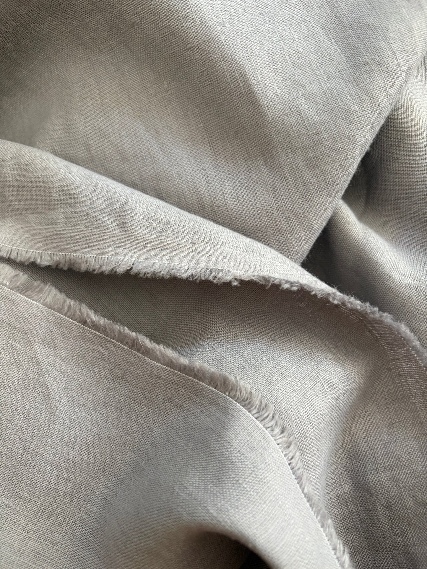 Washed Leinen in zart Grau 7 x 145