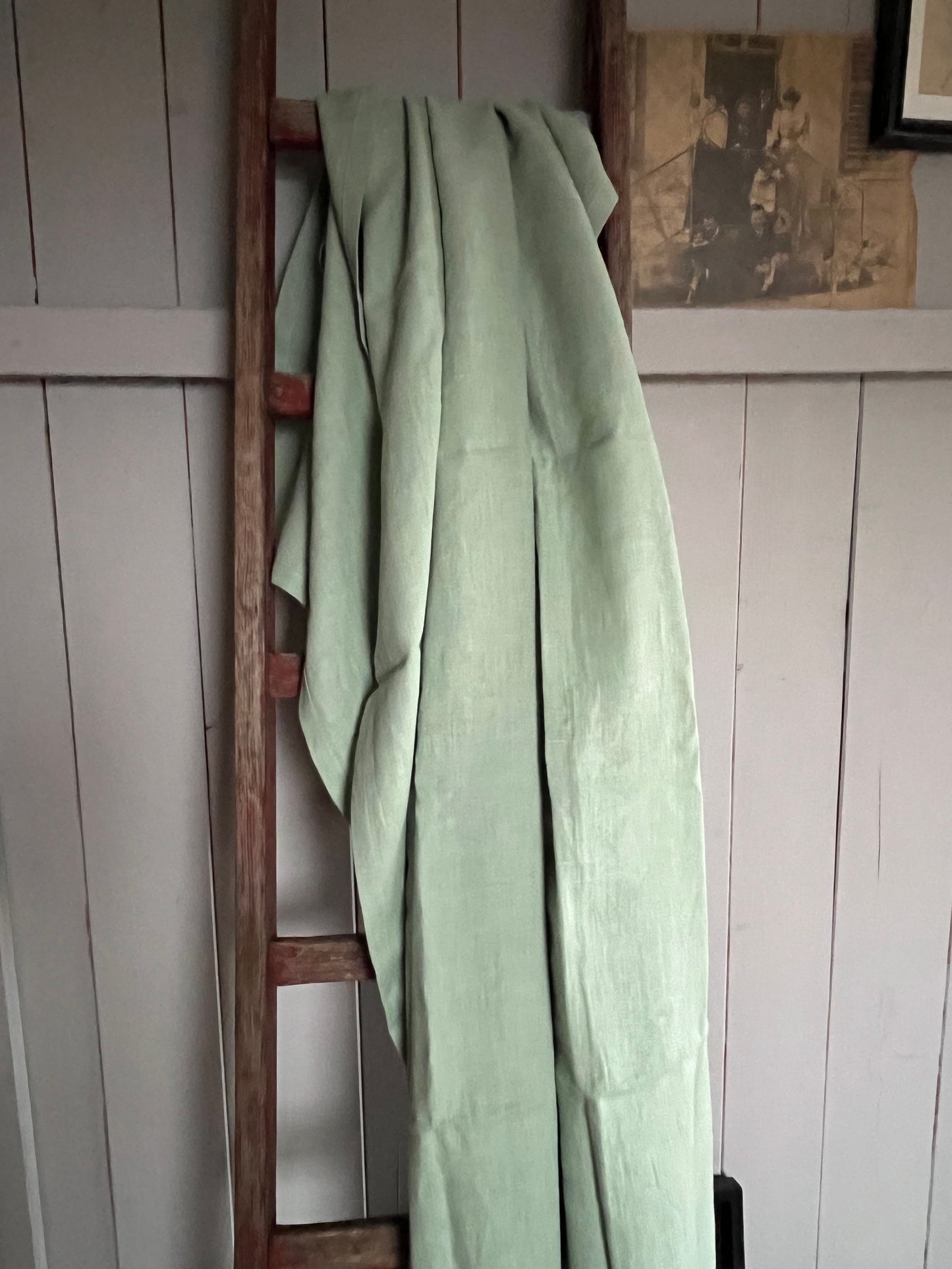 Großes Leinentuch aus washed Leinen in Mint