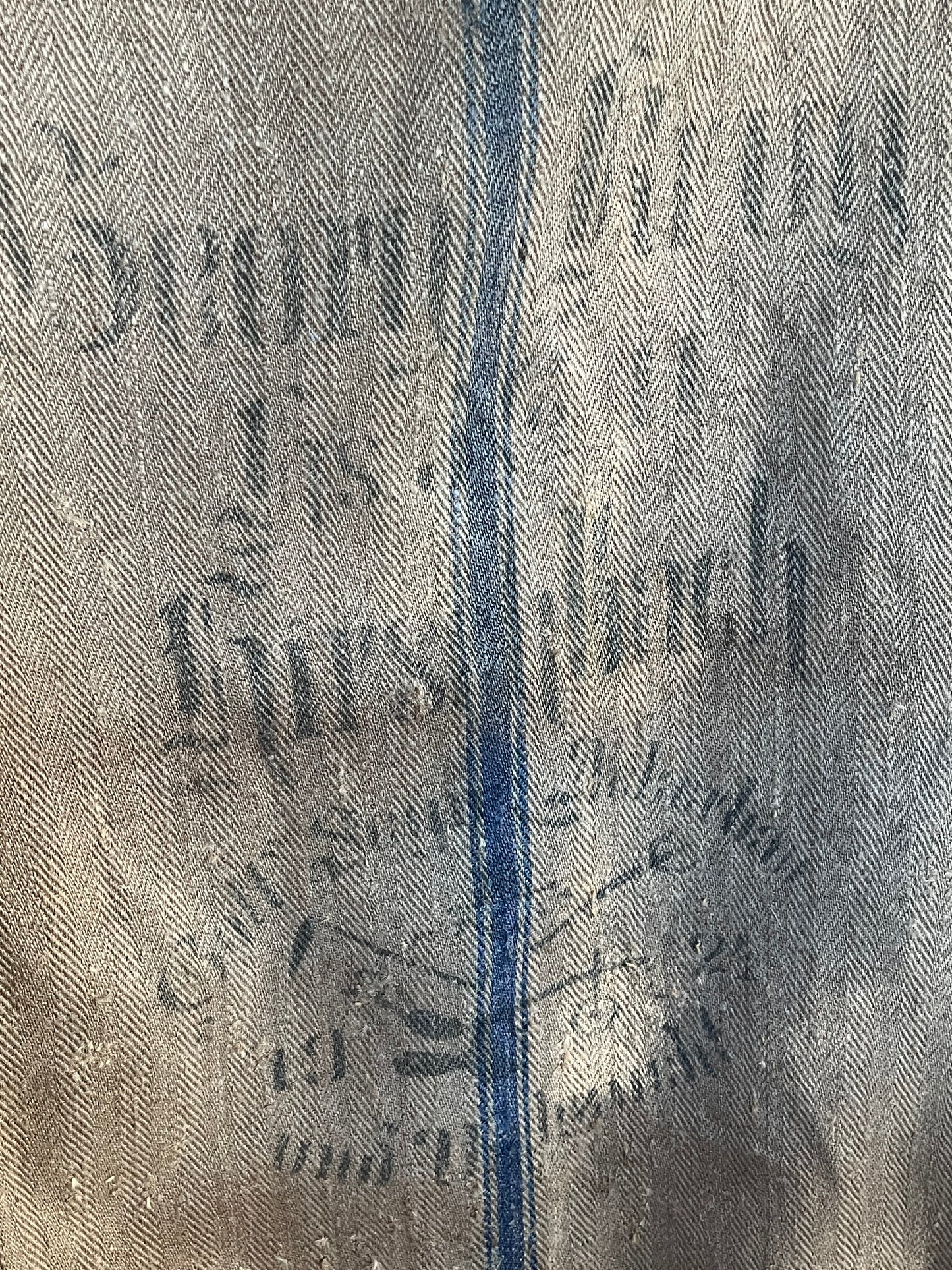 Großer Kornsack mit tollem original Aufdruck und blauem Streifen