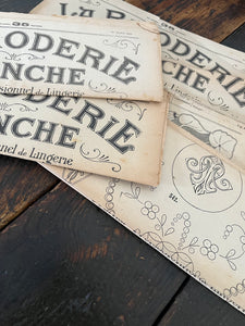1919: über 100 Jahre alte französische Stick Vorlagen: La Broderie Blanche