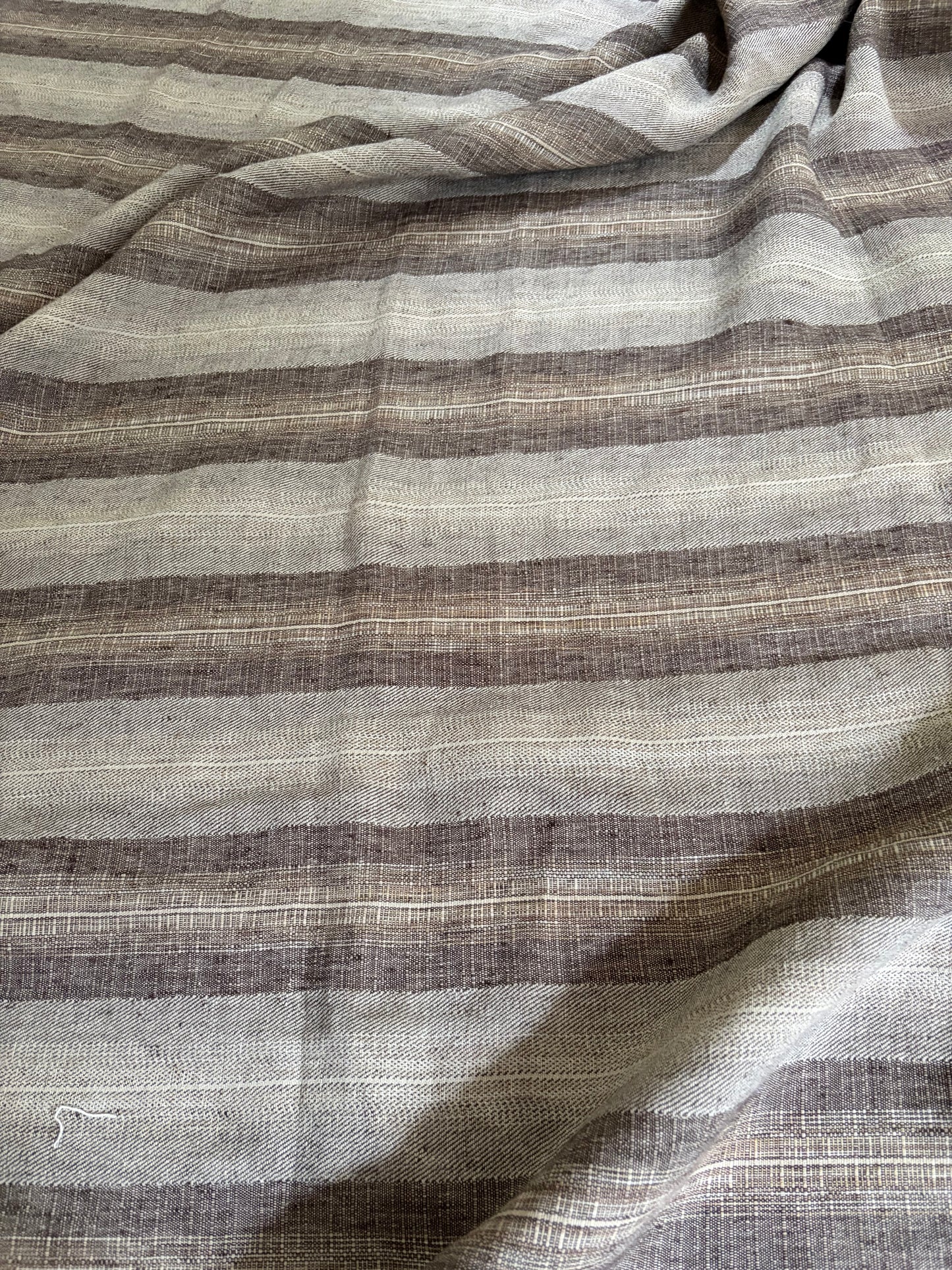 1,15 x 1,6  Meter fantastisches washed Leinen in Braunmelange