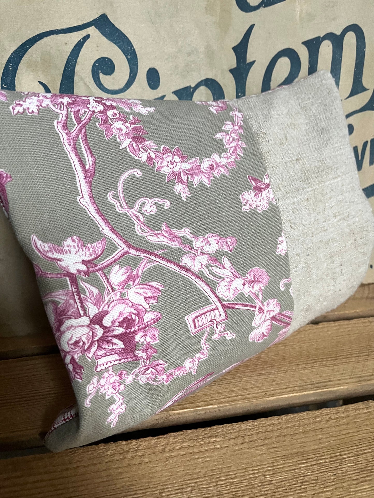 Kleines Dinkelkissen Leinen für den Nacken: 30 x 20
