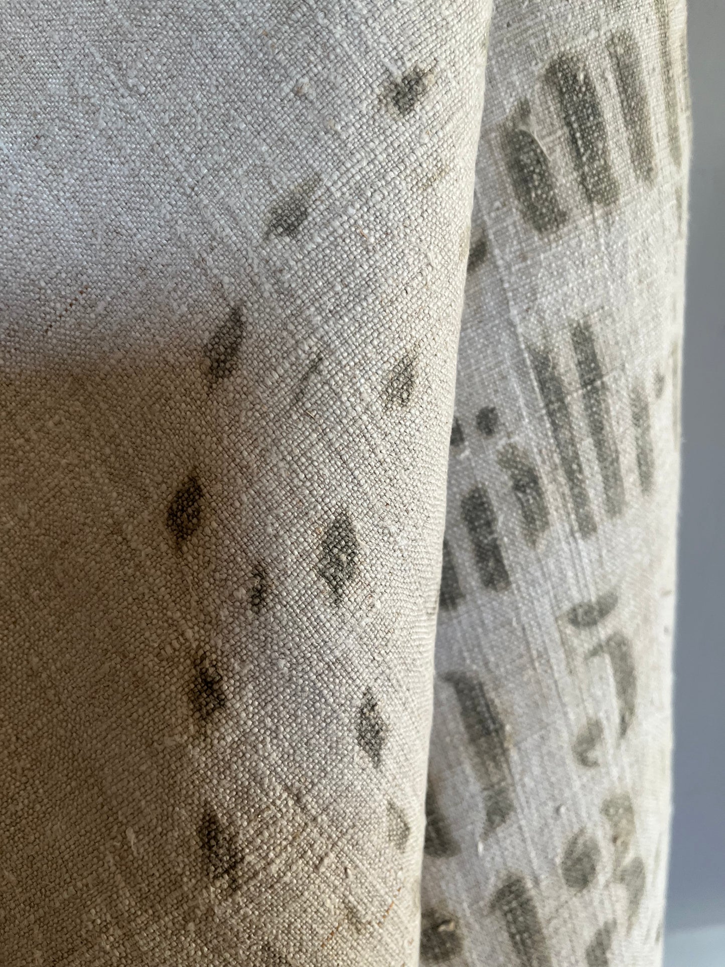 1905: extra großer Leinensack mit herzförmigem original Aufdruck 128 x 60