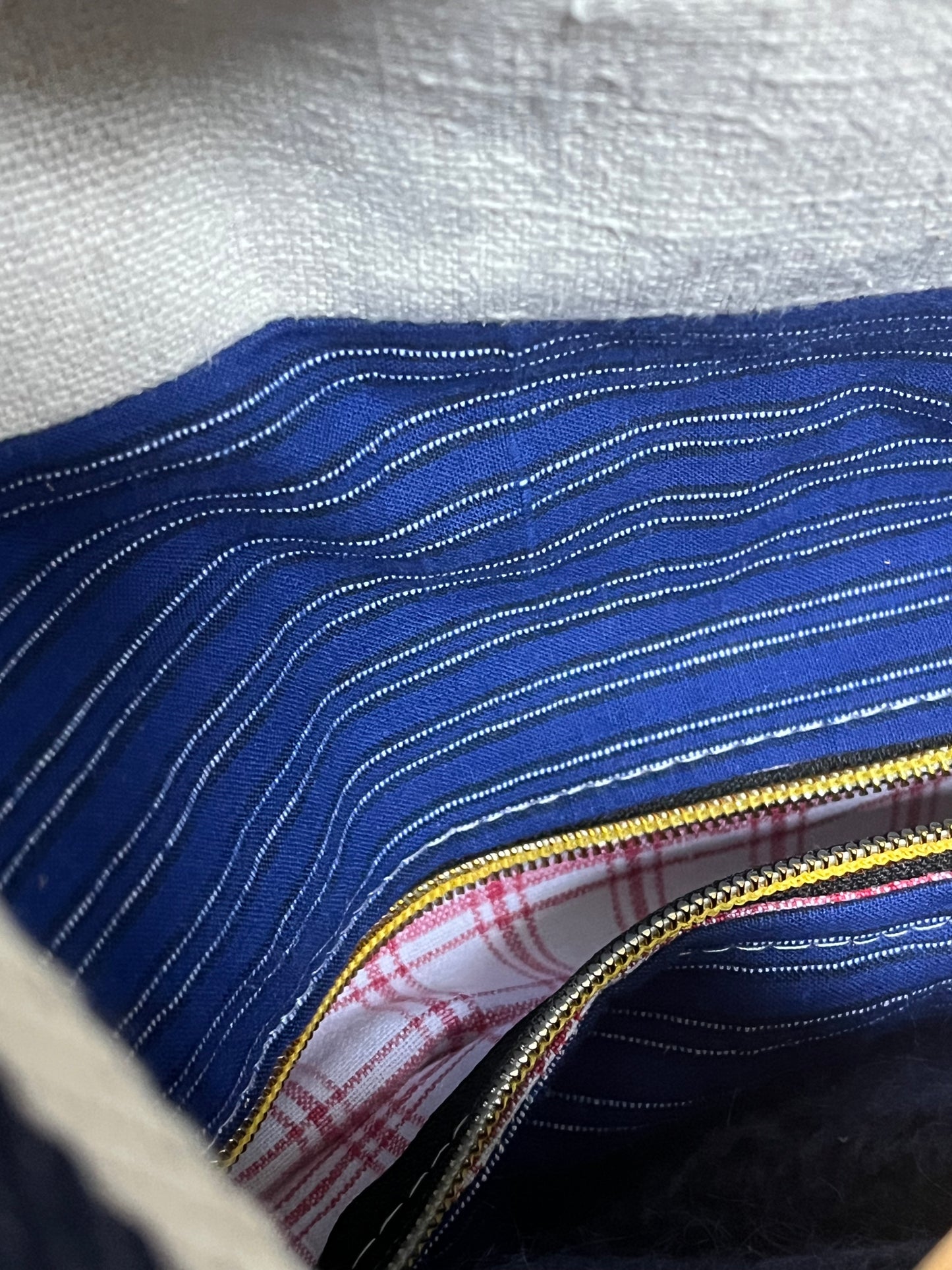Rarität: Tasche Shopper mit Streifen aus Kornsack von 1846
