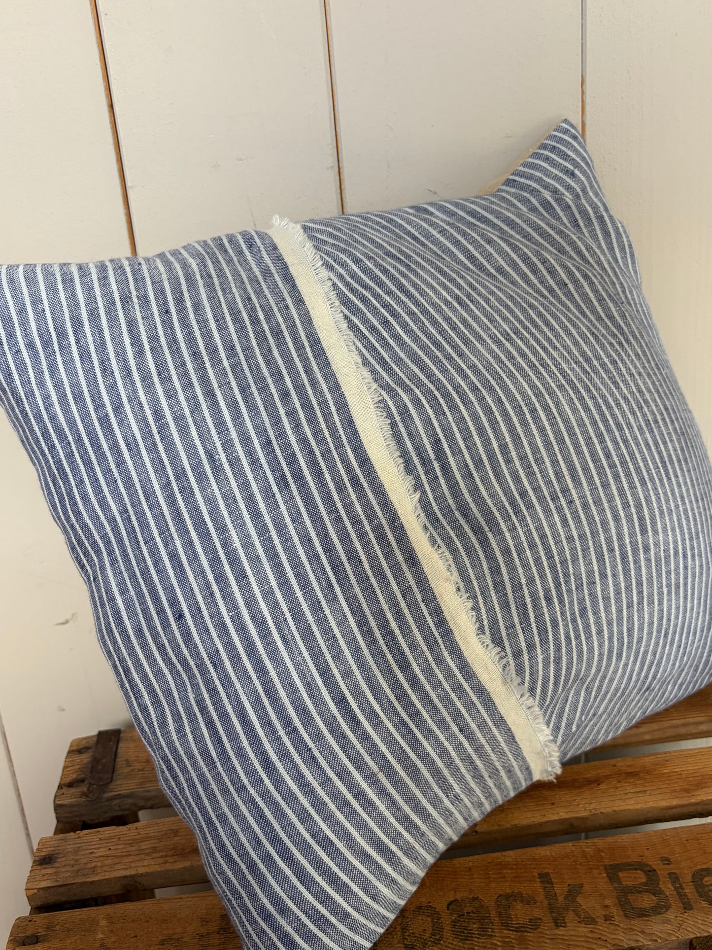 Kissenbezug washed Leinen mit Monogramm B