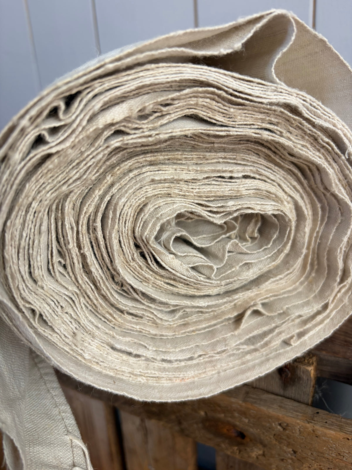Top erhaltene 7 Meter Leinen handgewebt Anfang 1900