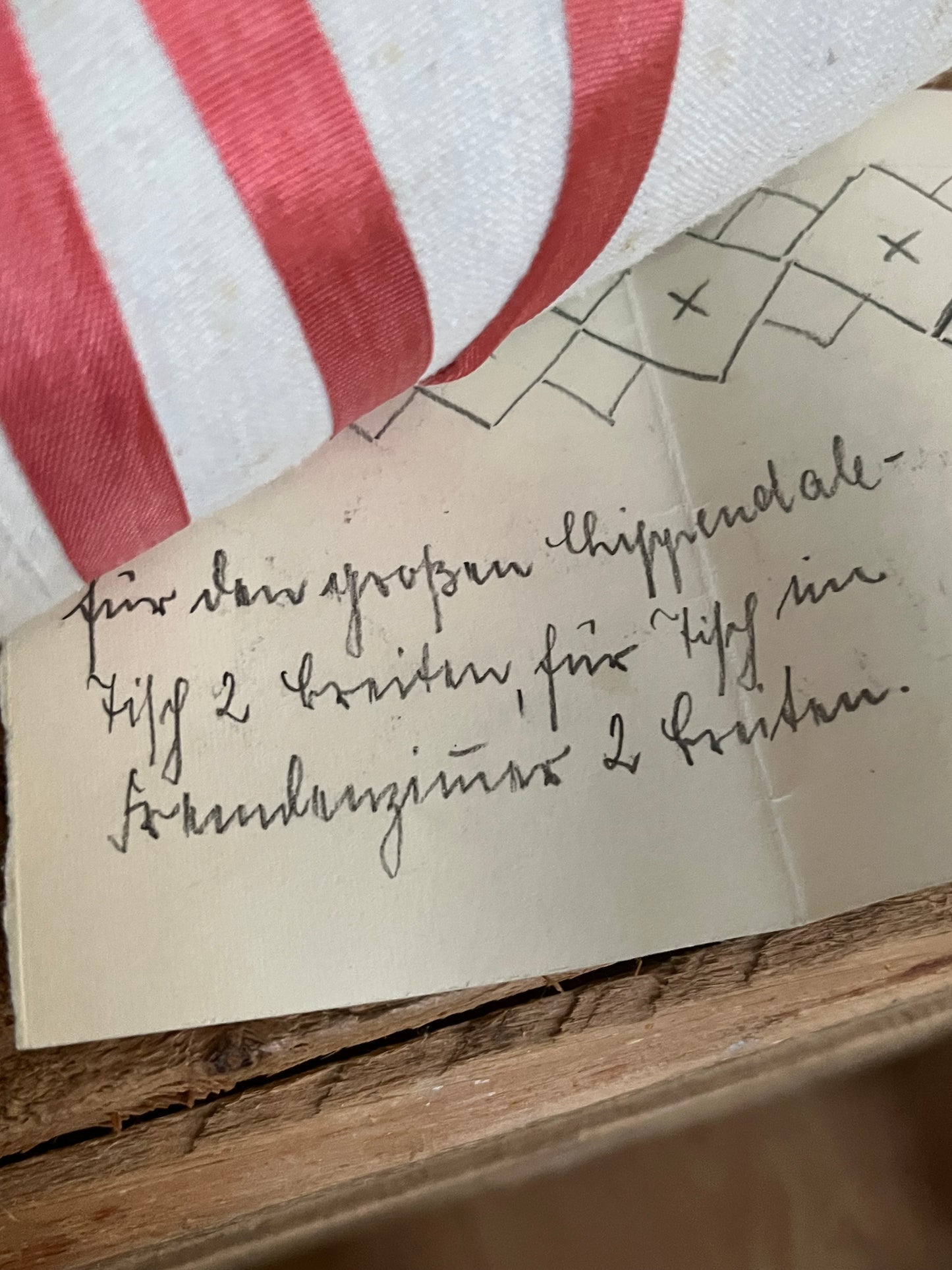 Original verschnürt: 8 Meter schweres Leinen 1940er Jahre - 2,4 Kilo