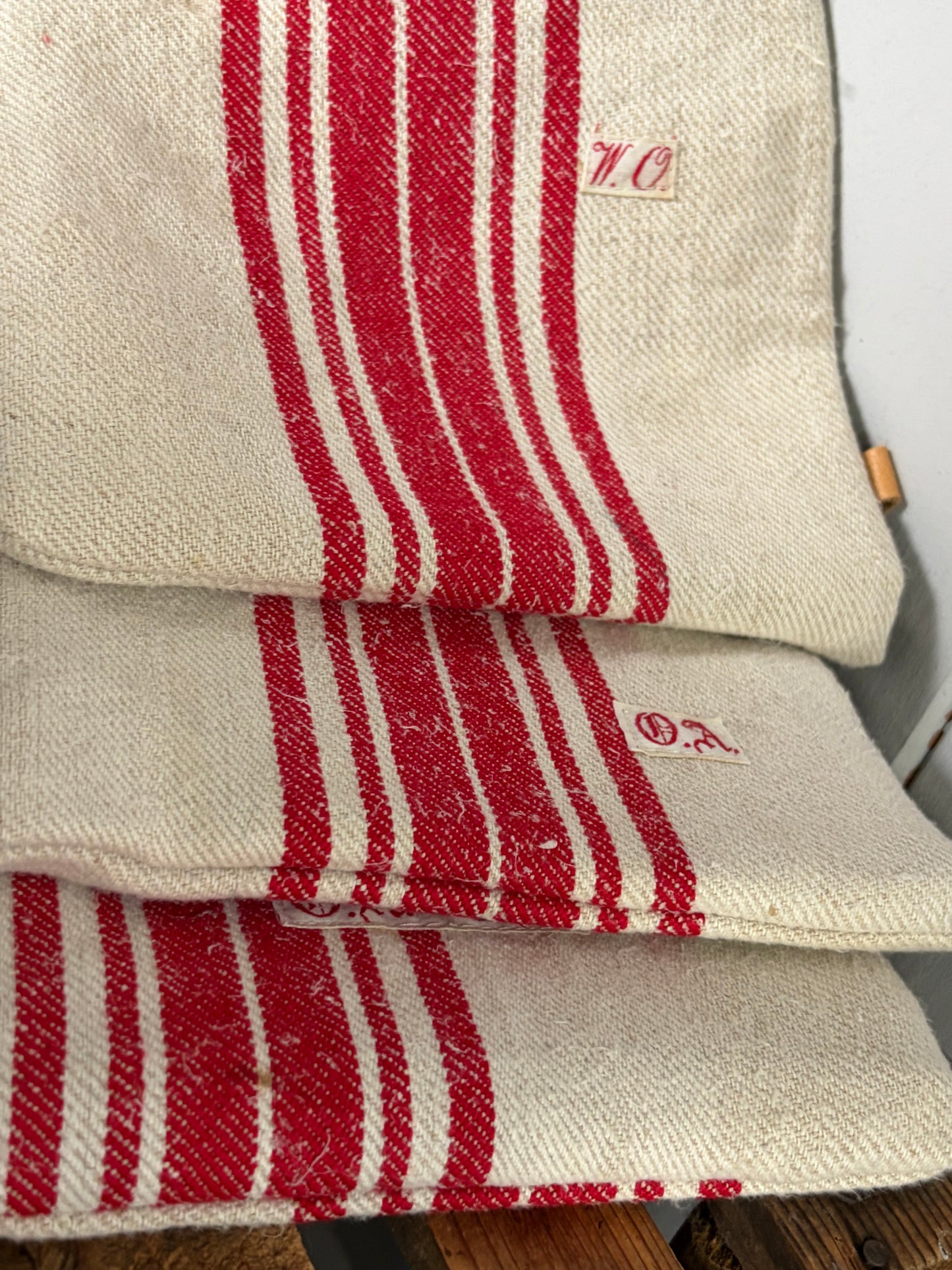 Kosmetiktasche aus altem Leinen - kleiner Shopper